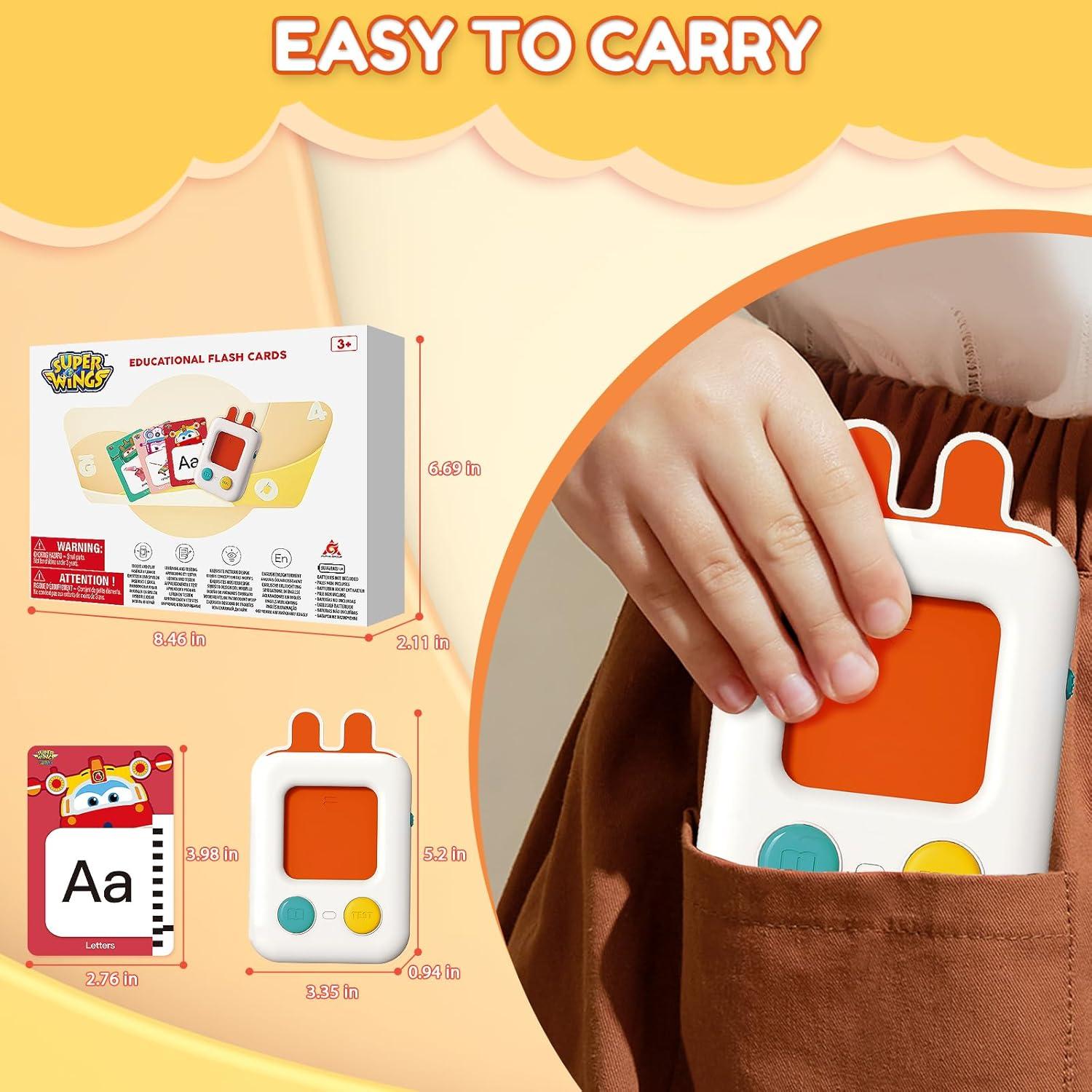 Tarjetas de Flash Hablantes Super Wings - 106 Piezas Educativas