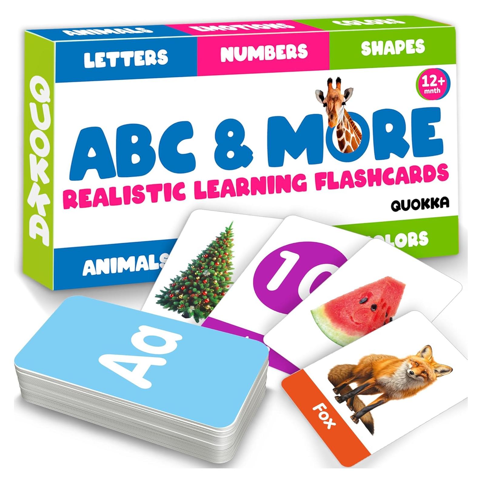 Tarjetas de Aprendizaje QUOKKA 60 PCS para Niños 1-6 Años