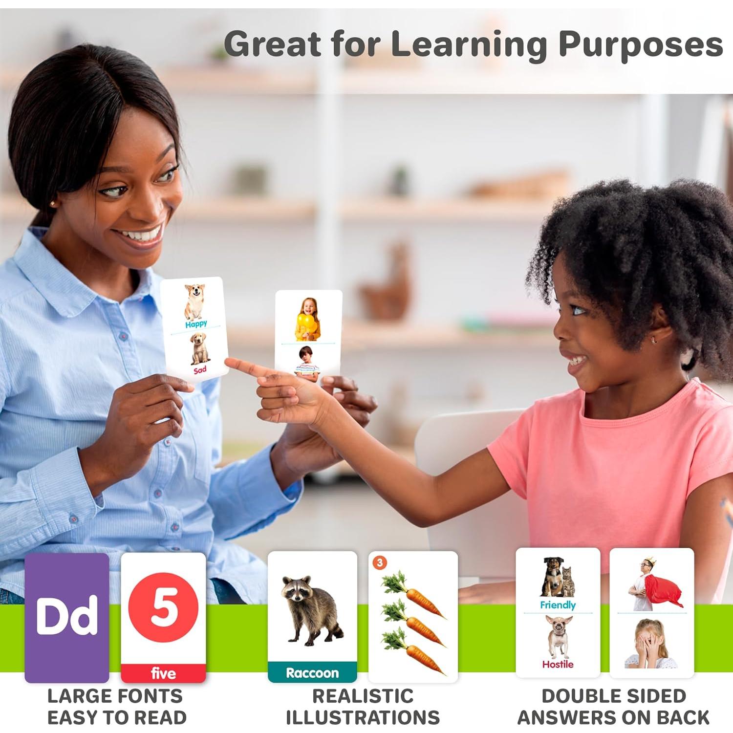 Tarjetas de Aprendizaje QUOKKA 60 PCS para Niños 1-6 Años