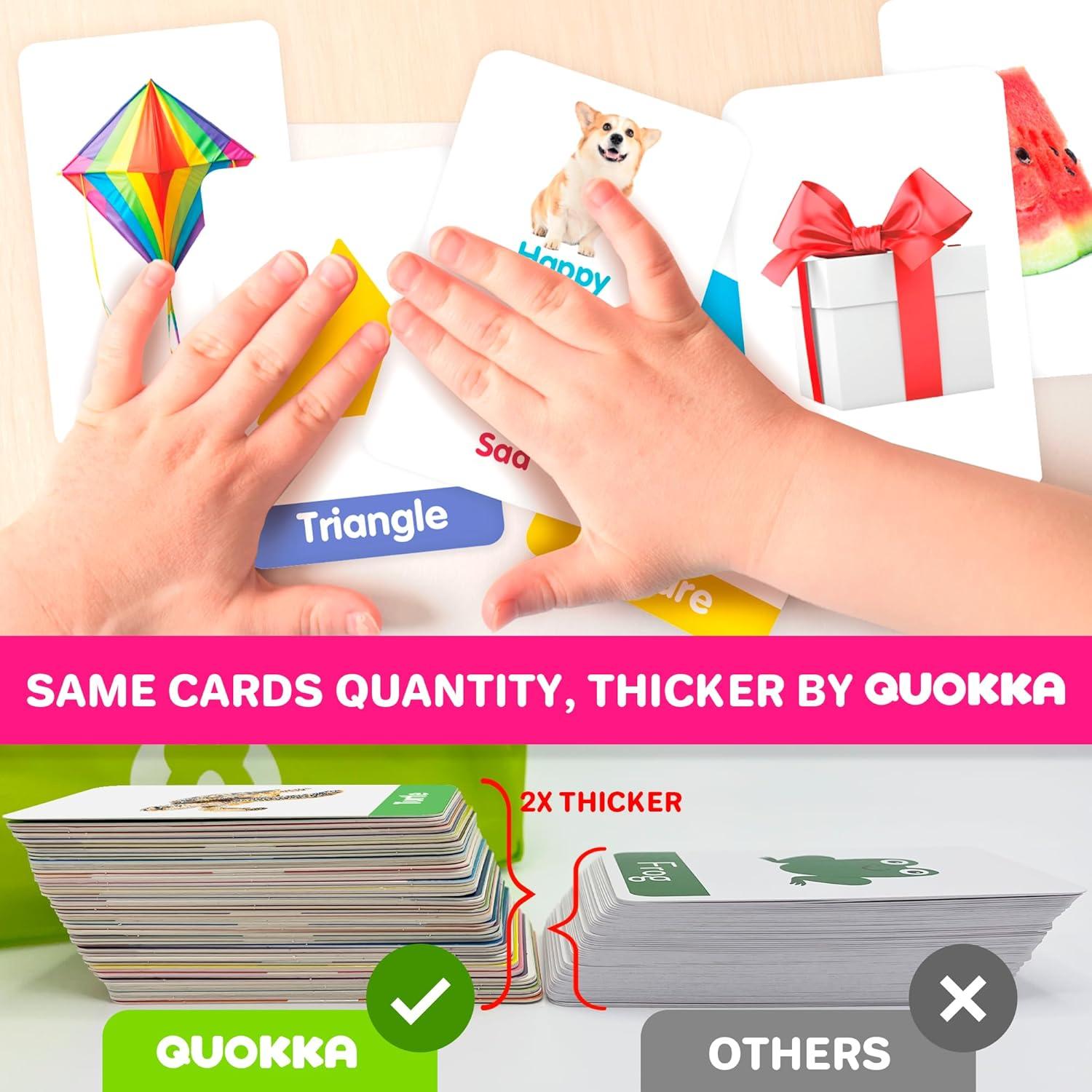 Tarjetas de Aprendizaje QUOKKA 60 PCS para Niños 1-6 Años