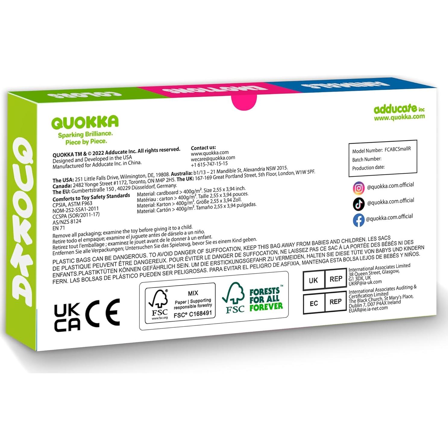 Tarjetas de Aprendizaje QUOKKA 60 PCS para Niños 1-6 Años