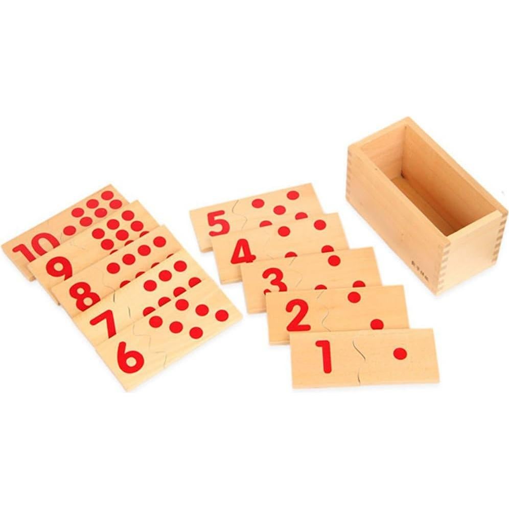 Rompecabezas Montessori de Números 1-10 Leader Joy 17.8x9.9cm