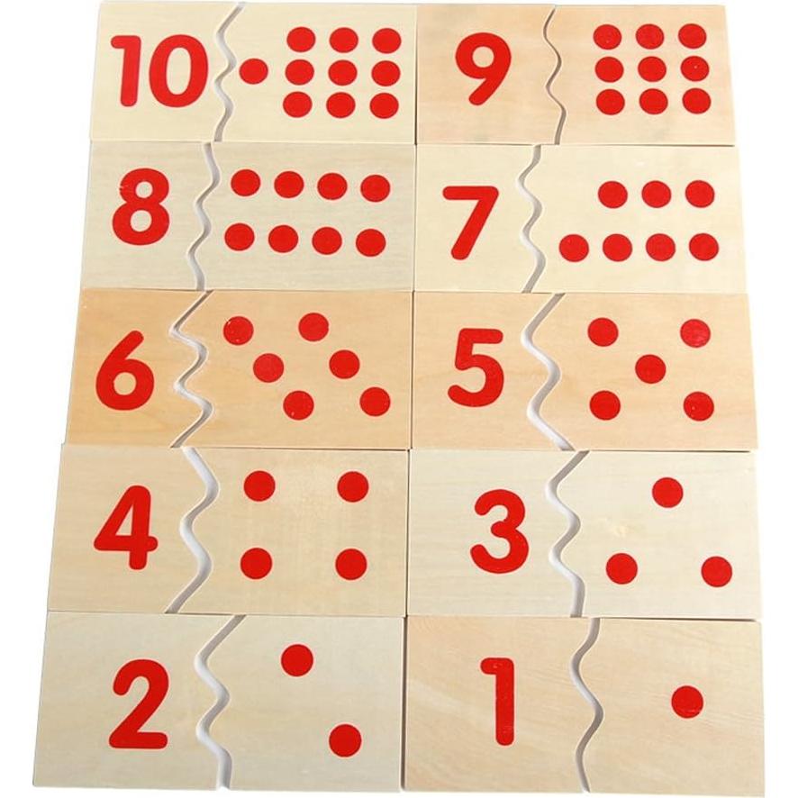 Rompecabezas Montessori de Números 1-10 Leader Joy 17.8x9.9cm