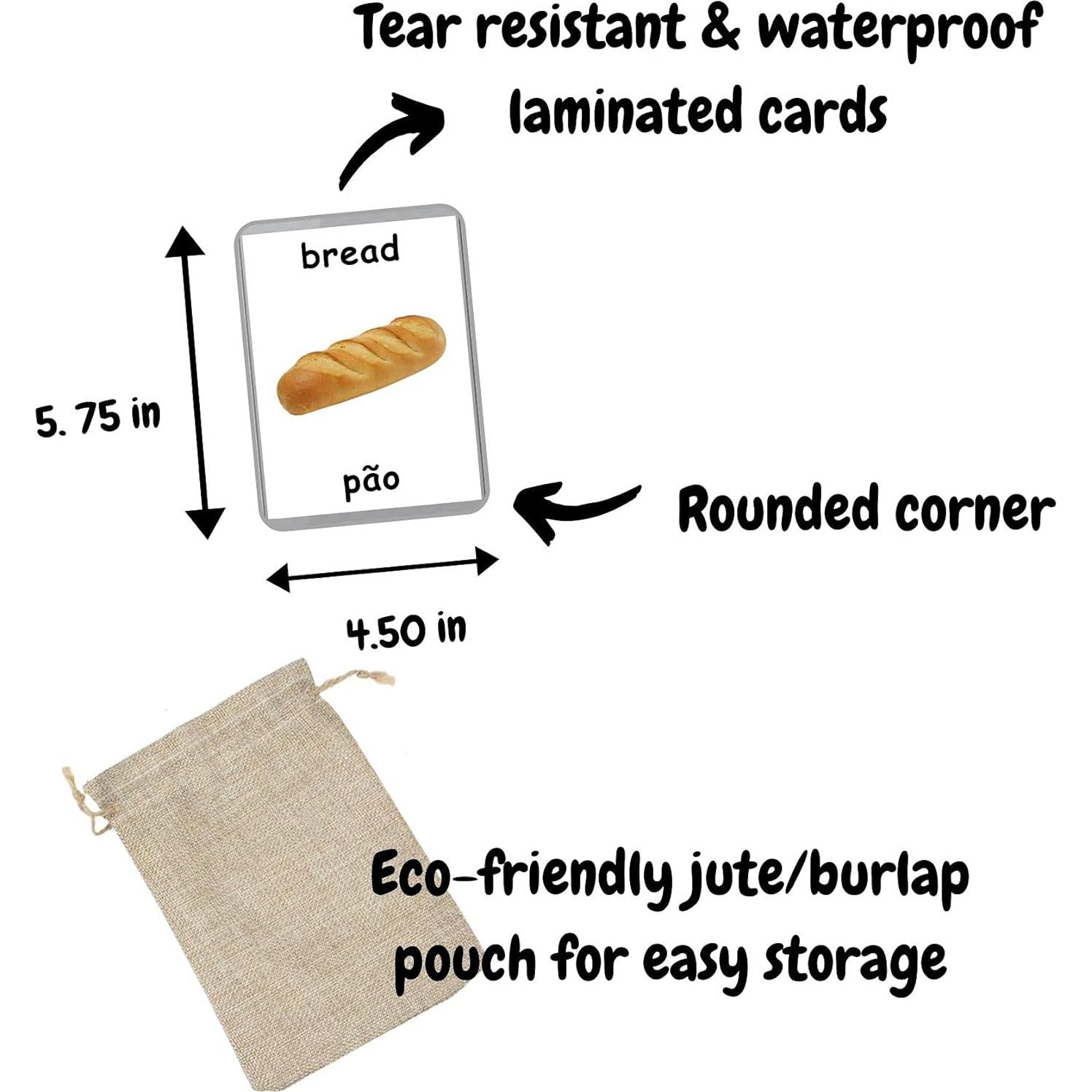 Tarjetas de Flash de Primeros Alimentos LifeLoLo - 48 Piezas Bilingües