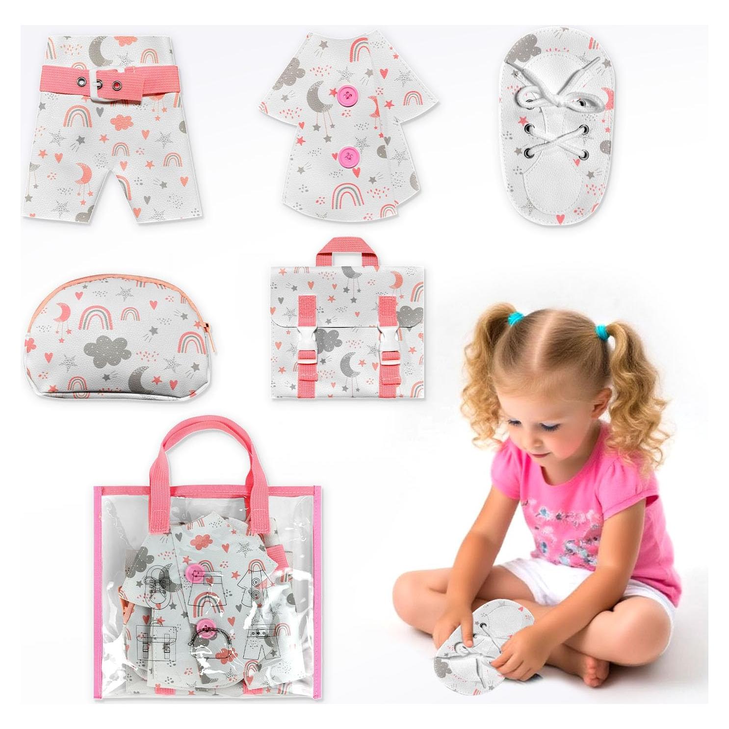 Tablero Ocupado Montessori Boczif para Niños 3-6 Años Rosa