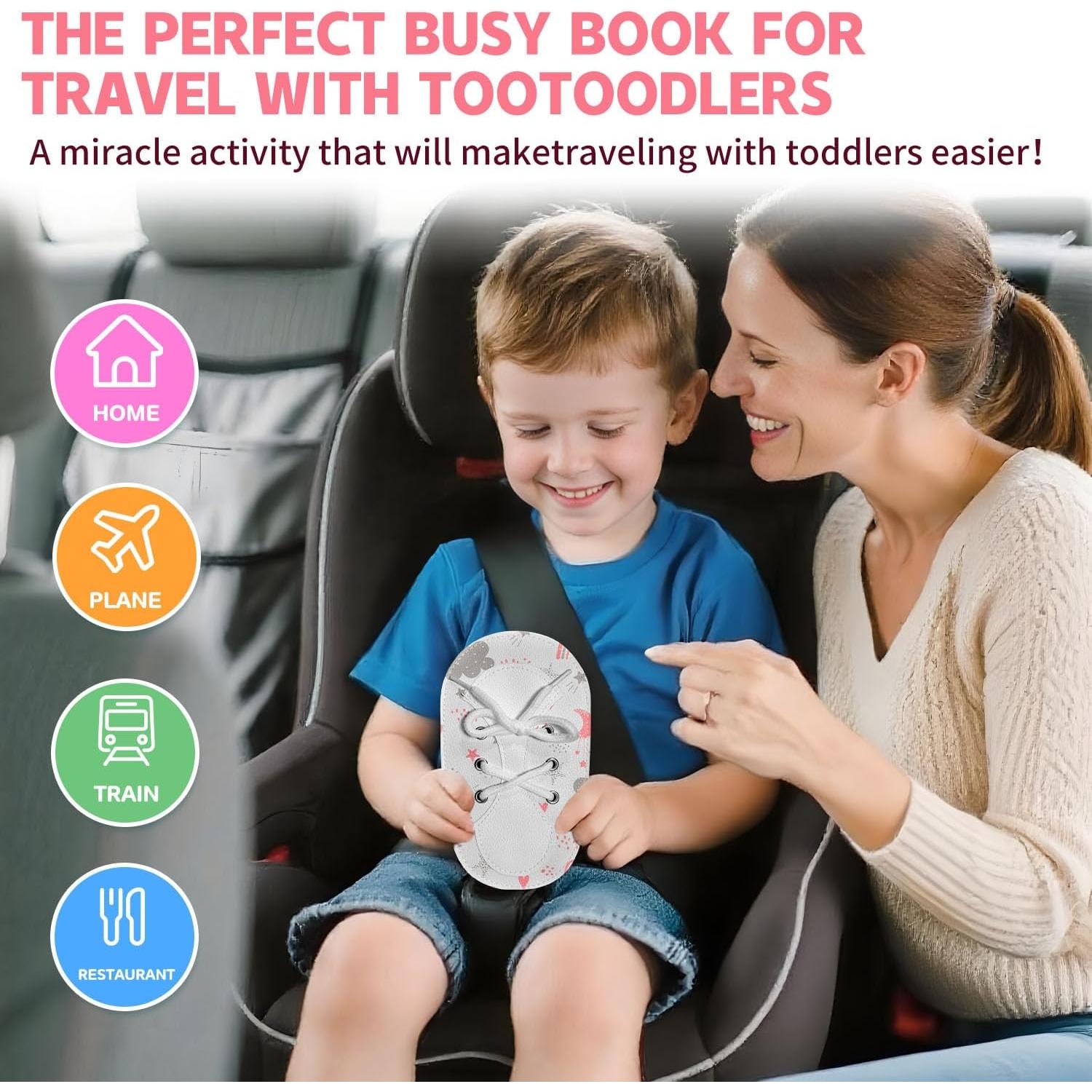 Tablero Ocupado Montessori Boczif para Niños 3-6 Años Rosa