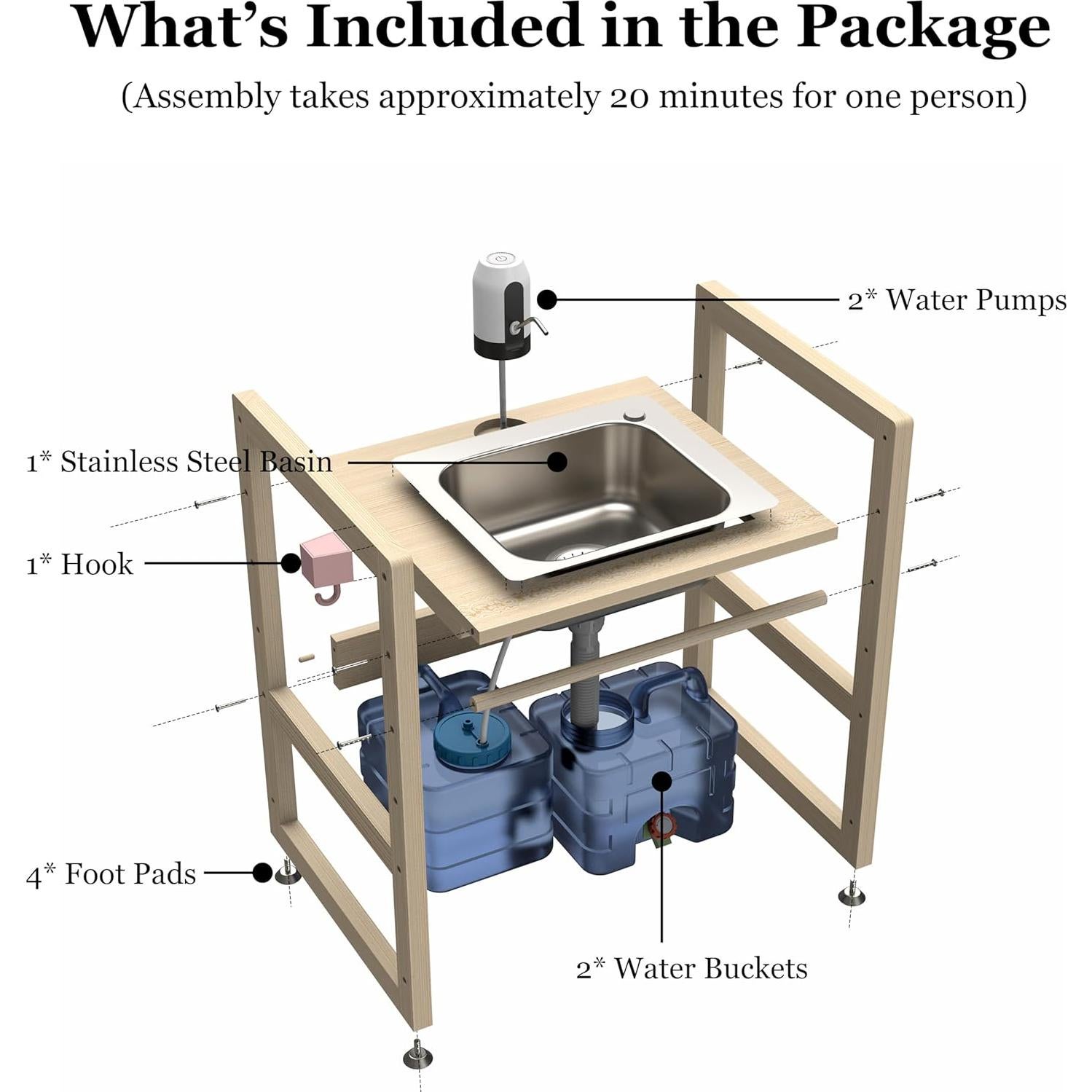 Lavabo Infantil SpeedyConnect Ajustable Acero Inoxidable 71cm