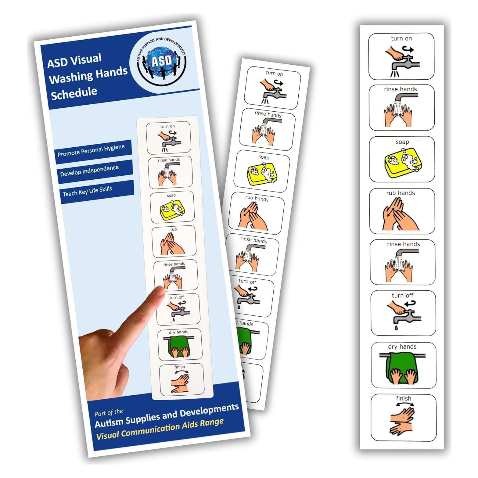 Gráfico Visual de Lavado de Manos para Niños Autistas - Suministros y Desarrollos para Autismo