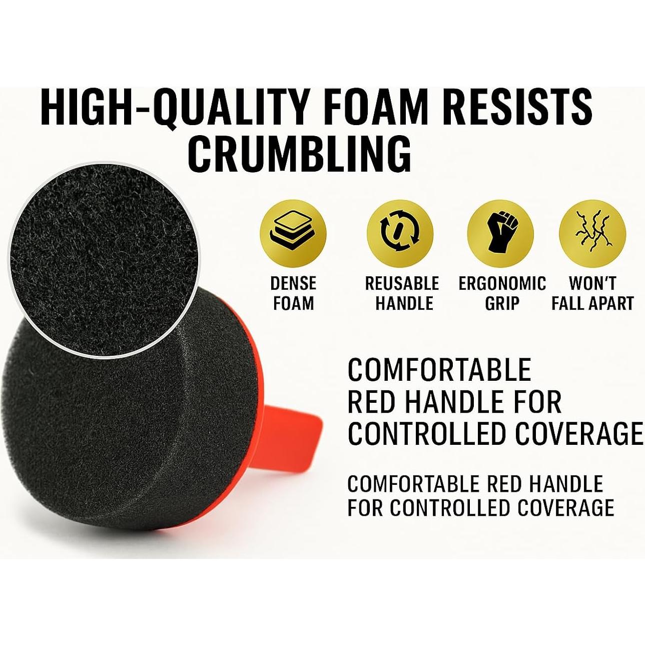 Paquete de 4 Aplicadores de Espuma Leather Hero para Betún