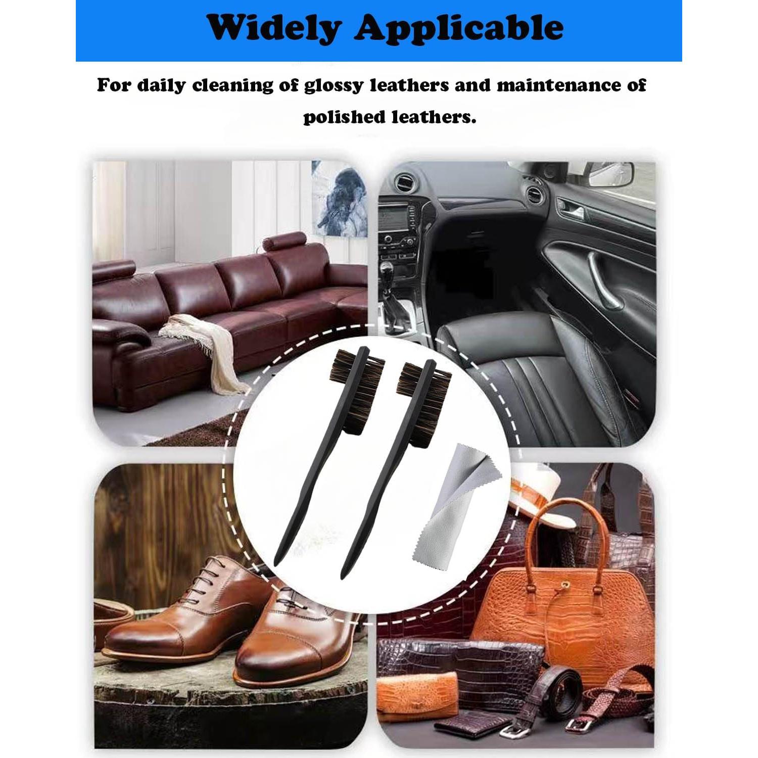 Kit de Cepillos para Brillo de Zapatos Ganganmax - Pelo de Caballo