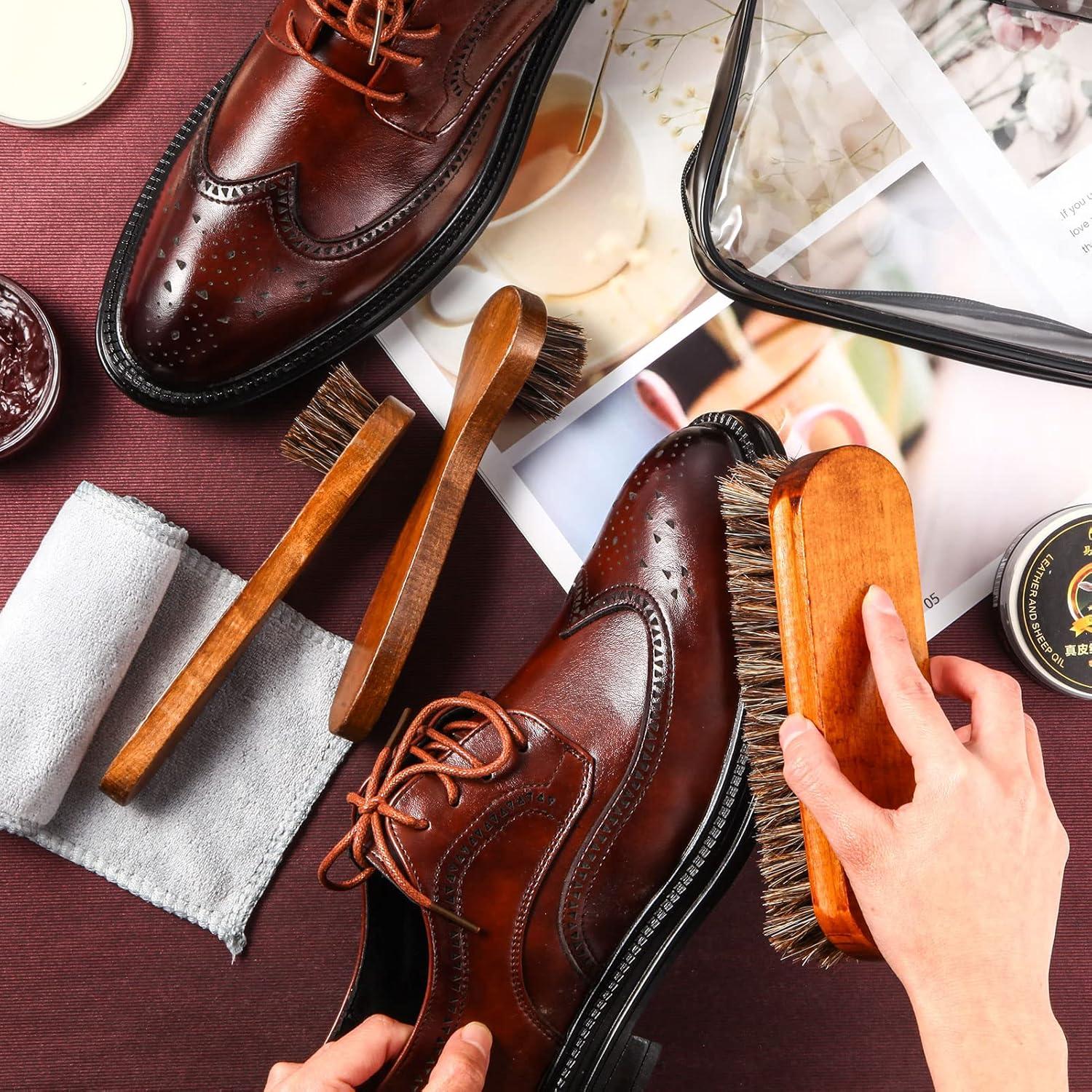 Juego de Cepillos para Zapatos YoungJoy - 4 Piezas con Paño