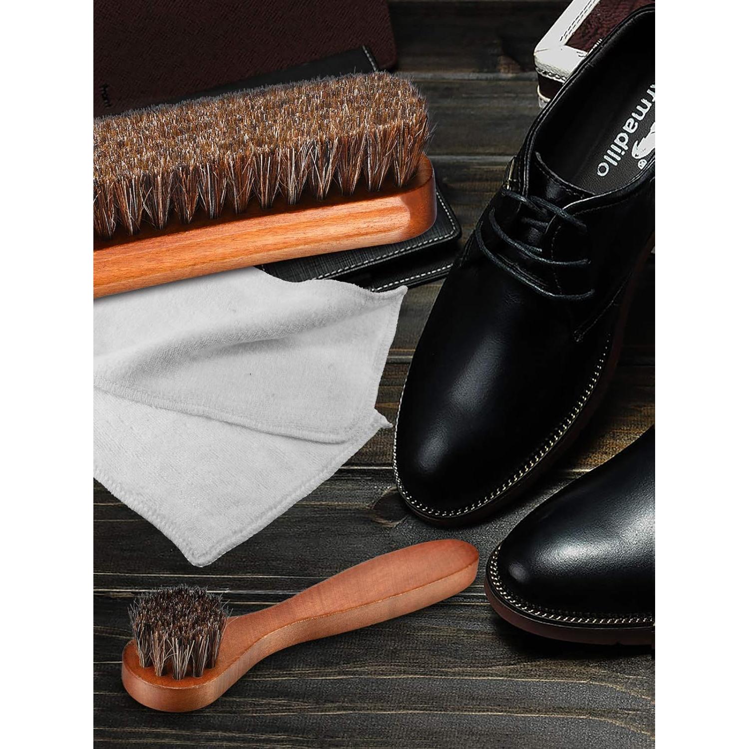 Kit de cepillos para zapatos Youngjoy 3 piezas pelo de caballo