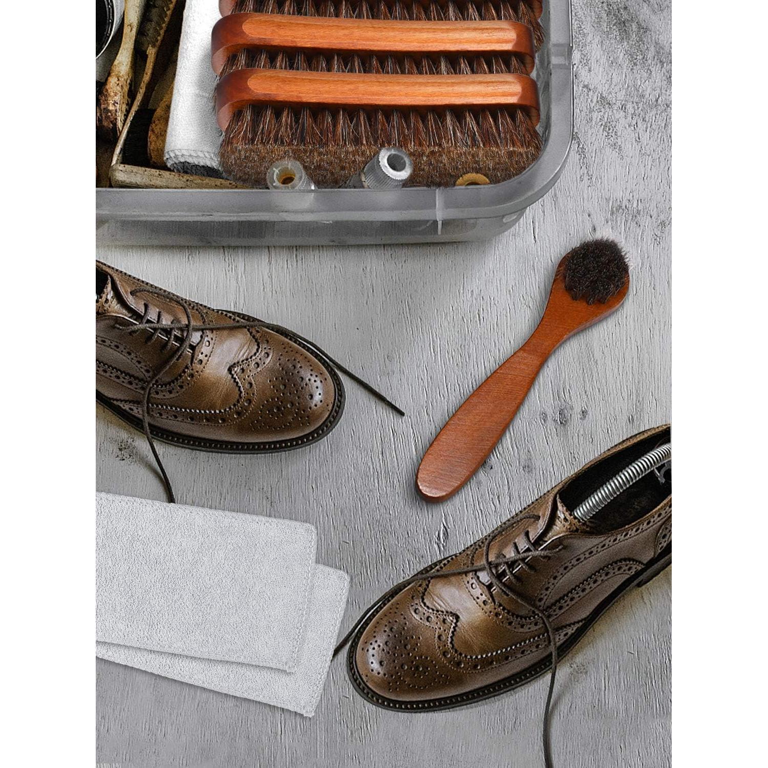 Kit de cepillos para zapatos Youngjoy 3 piezas pelo de caballo