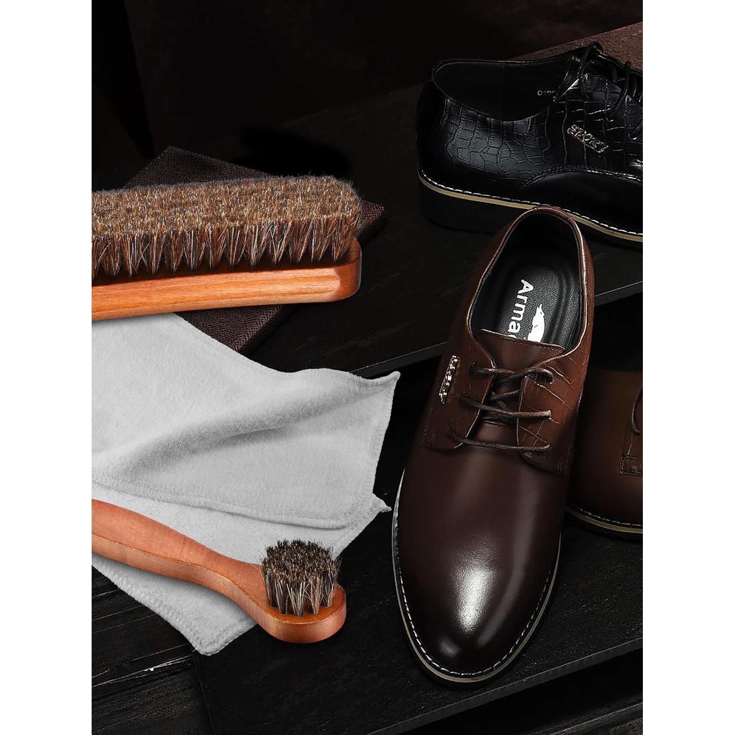 Kit de cepillos para zapatos Youngjoy 3 piezas pelo de caballo