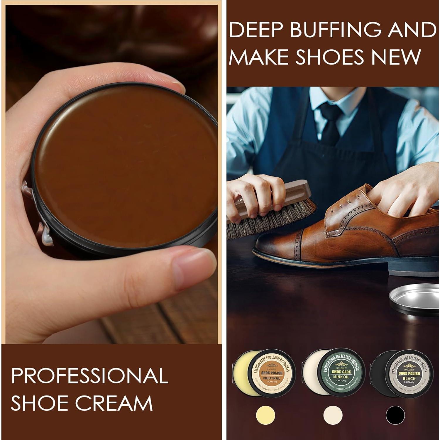 Kit de Brillo para Zapatos Jiuzuan 13 Piezas Cuidado Cuero