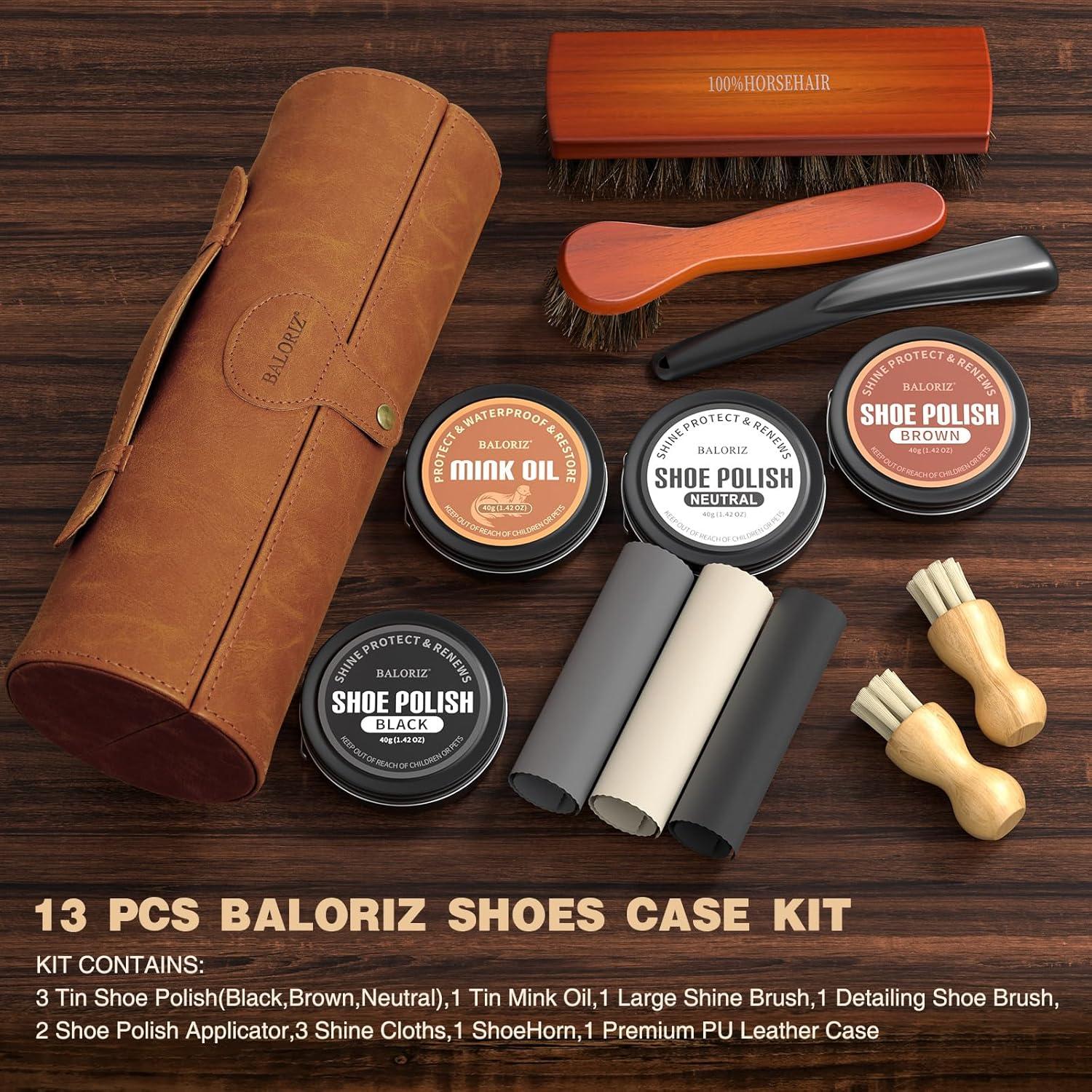 Kit de Cuidado de Zapatos de Cuero Jiuzuan 13 Piezas