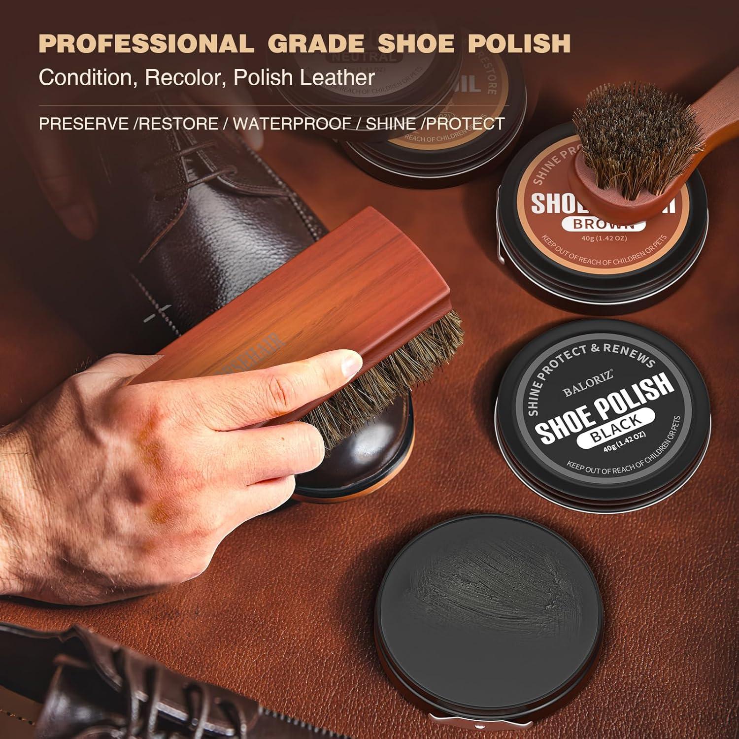 Kit de Cuidado de Zapatos de Cuero Jiuzuan 13 Piezas