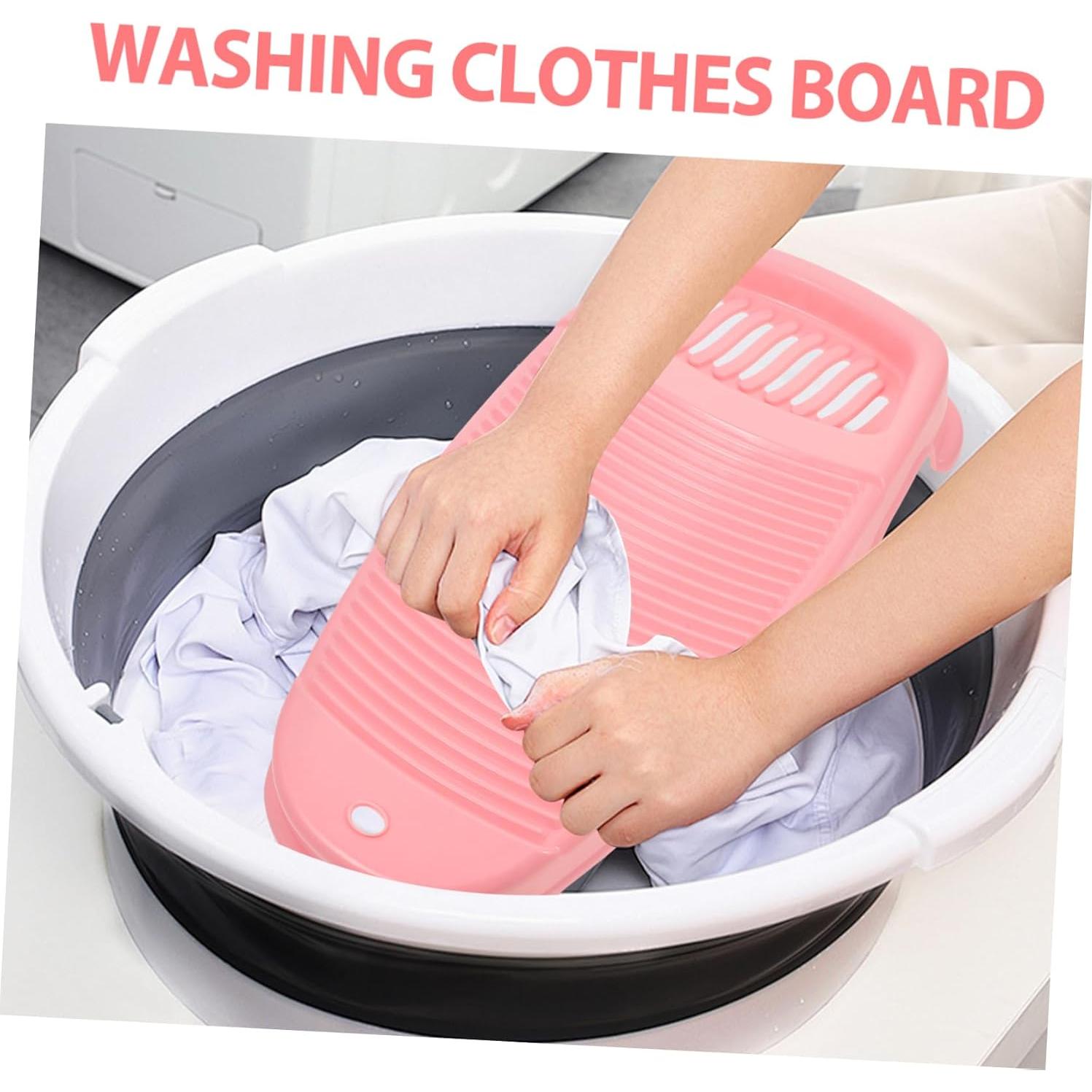 Tablón de Lavado de Viaje Levemolo Rosa Antideslizante 44.5x23.5cm