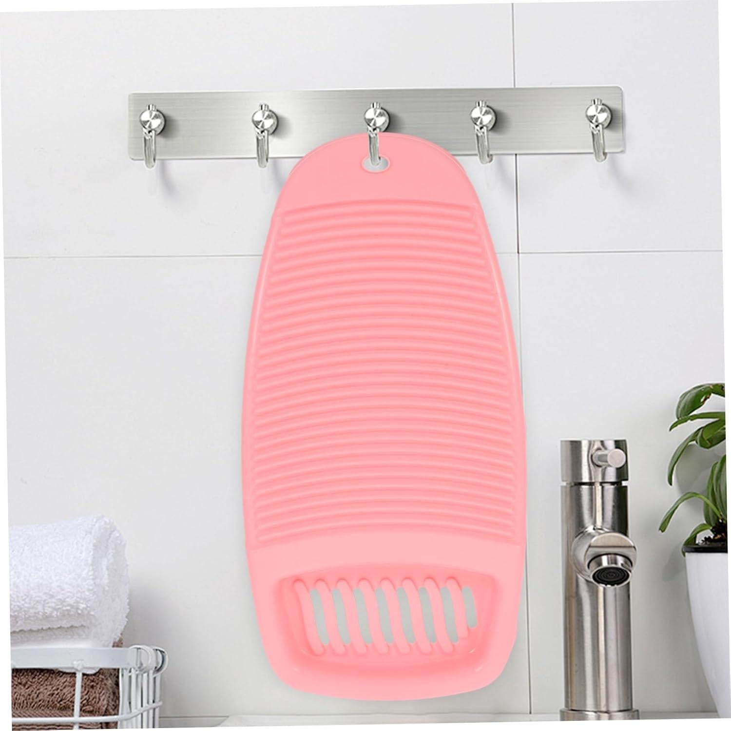 Tablón de Lavado de Viaje Levemolo Rosa Antideslizante 44.5x23.5cm