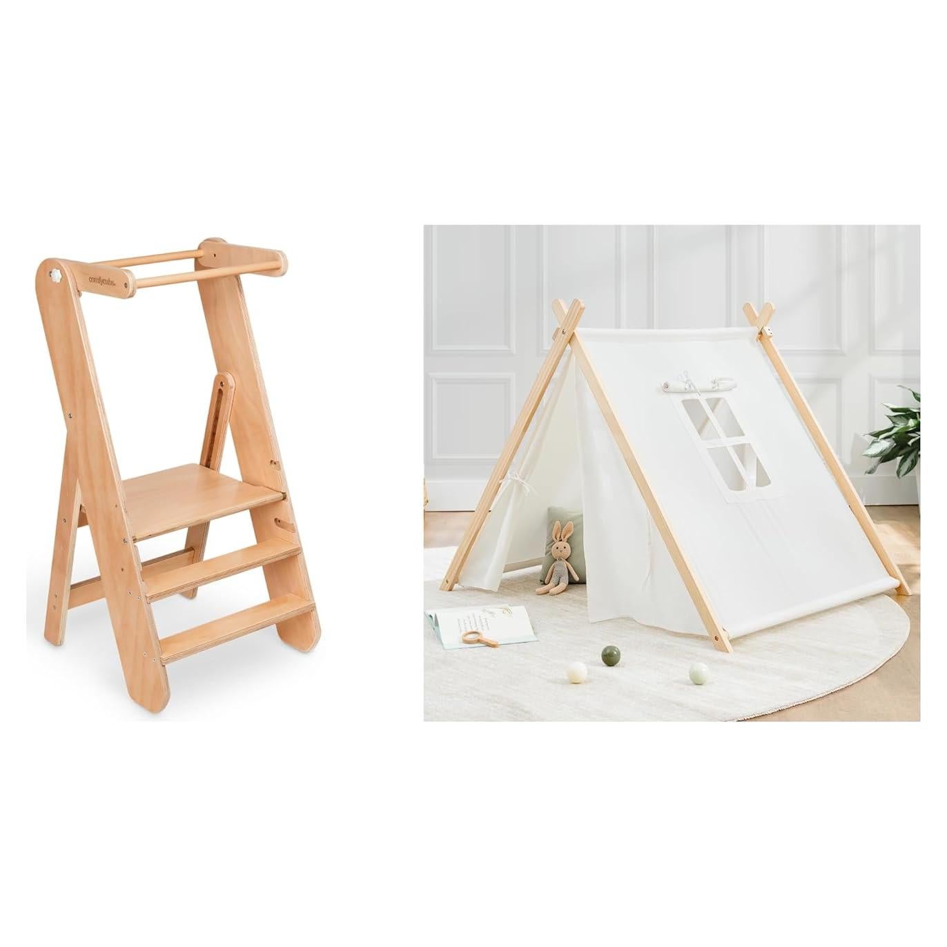 Escalera Multiusos para Niños Comfy Cubs con Carpa de Juego