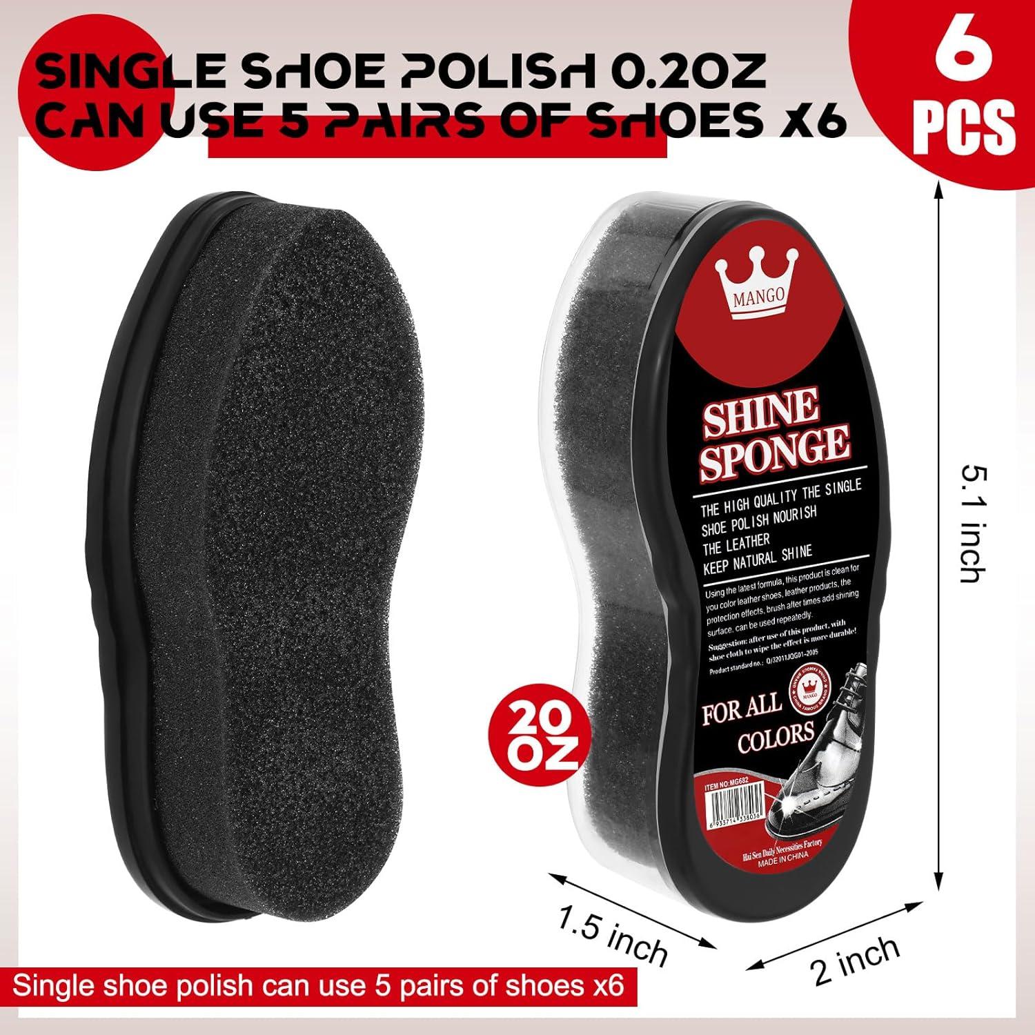 Esponjas para Brillar Zapatos Loopeer 6 Pcs Cuidado Cuero