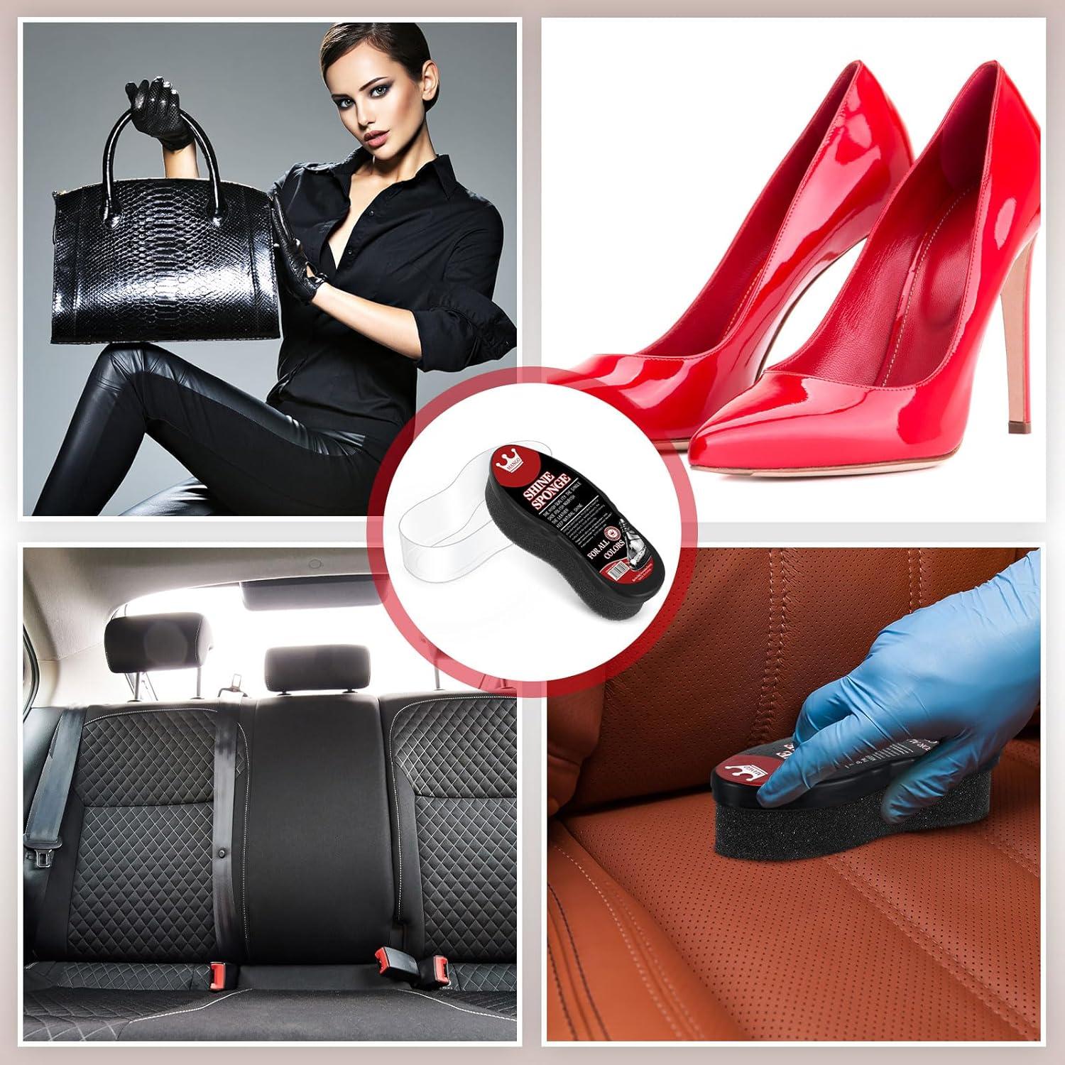 Esponjas para Brillar Zapatos Loopeer 6 Pcs Cuidado Cuero