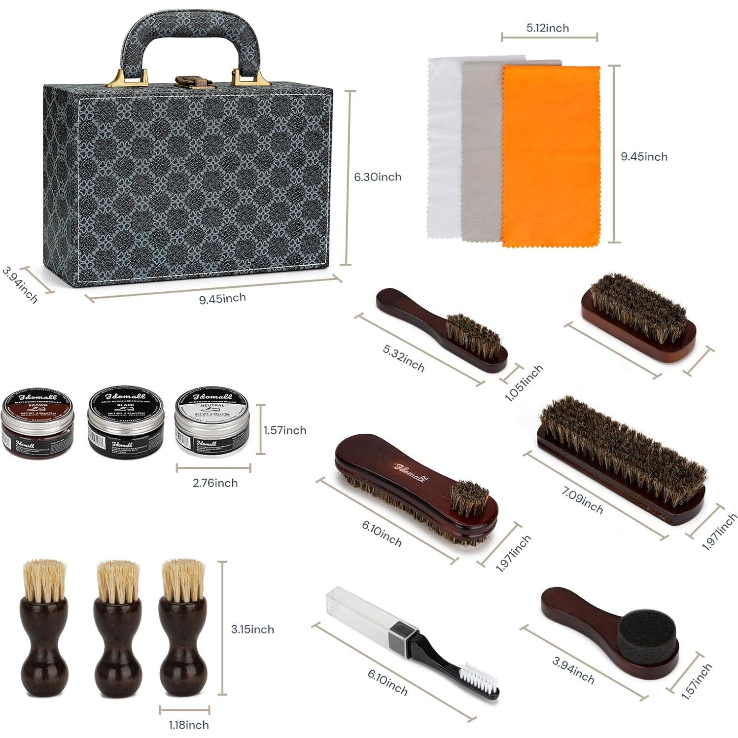 Kit de Cuidado de Zapatos Premium Deluxe - 16 Piezas