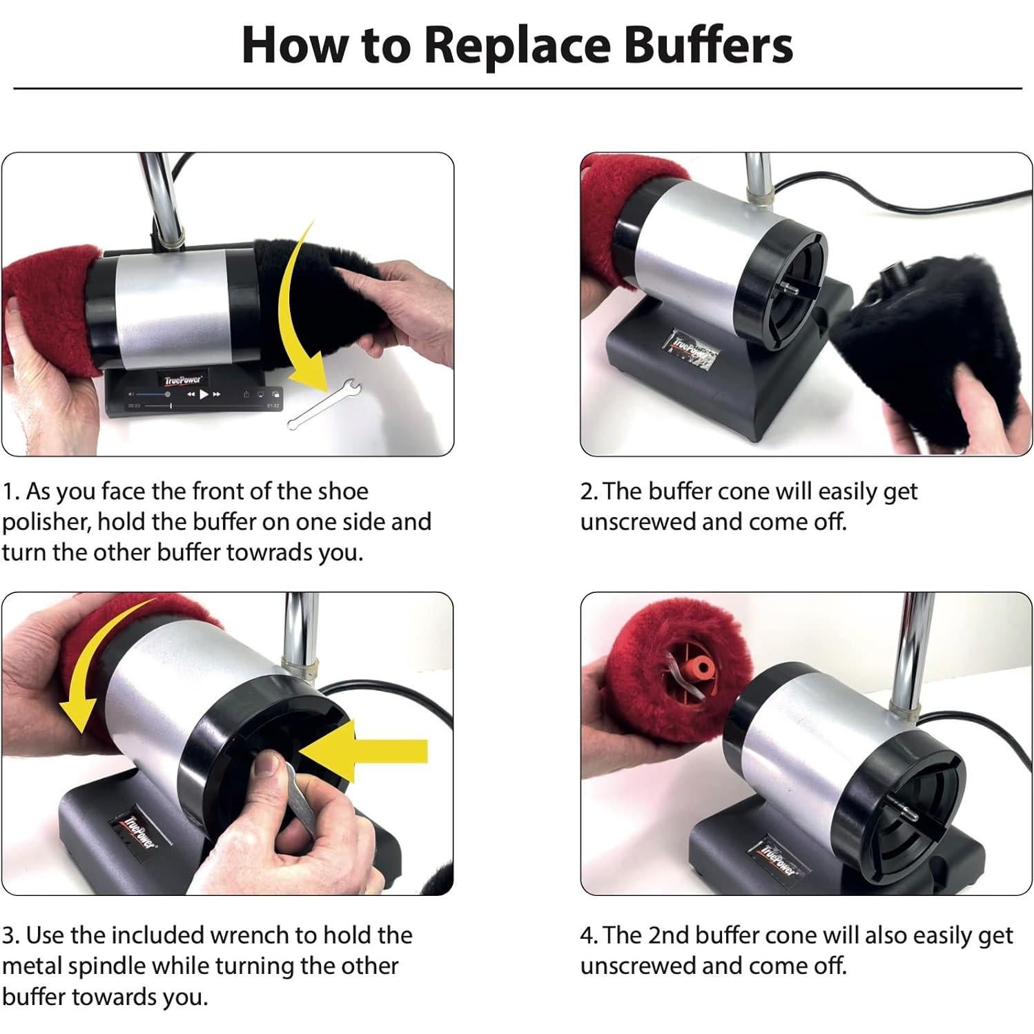 Pulidor de Zapatos Eléctrico JOUNJIP 100W con Fibras de Lana