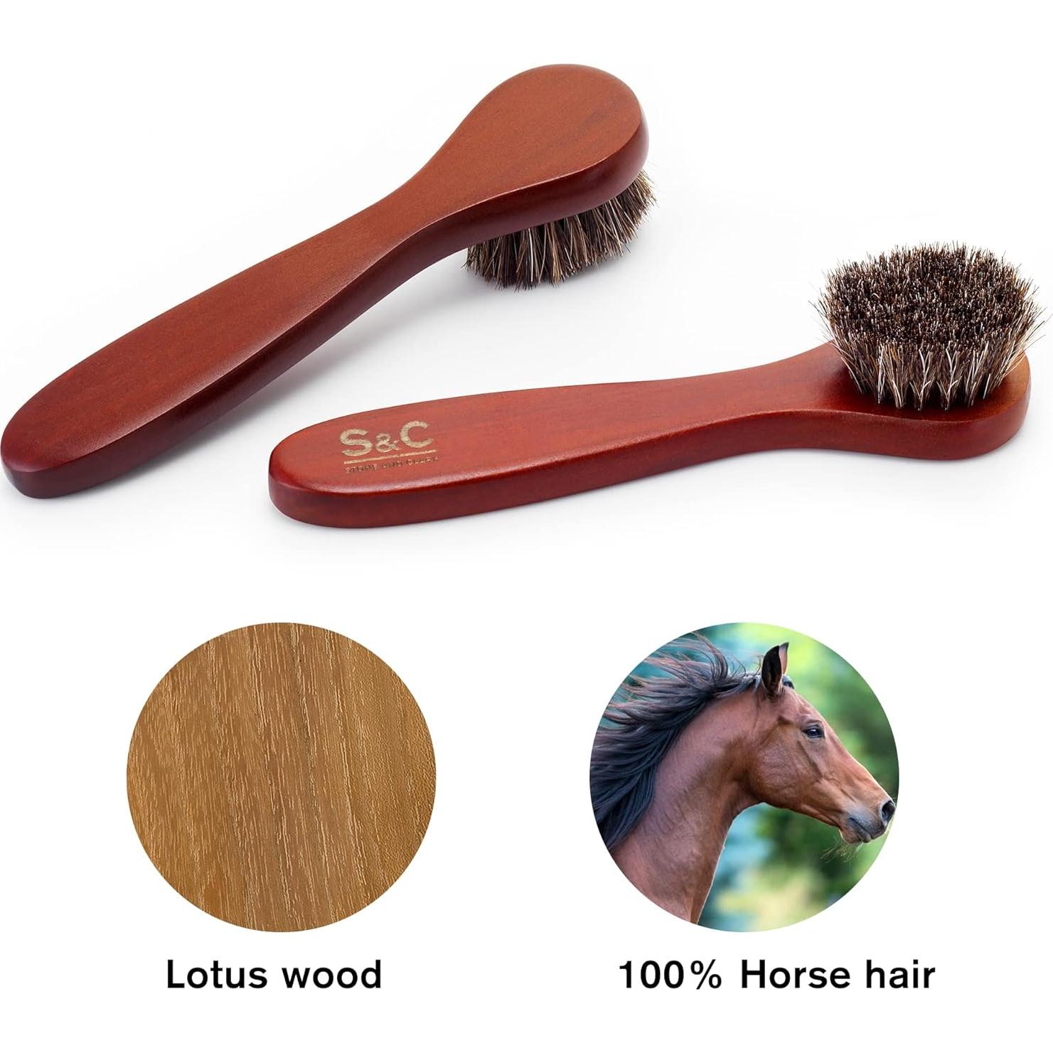 Juego de Cepillos para Pulir Zapatos Stone and Clark - 2 Piezas