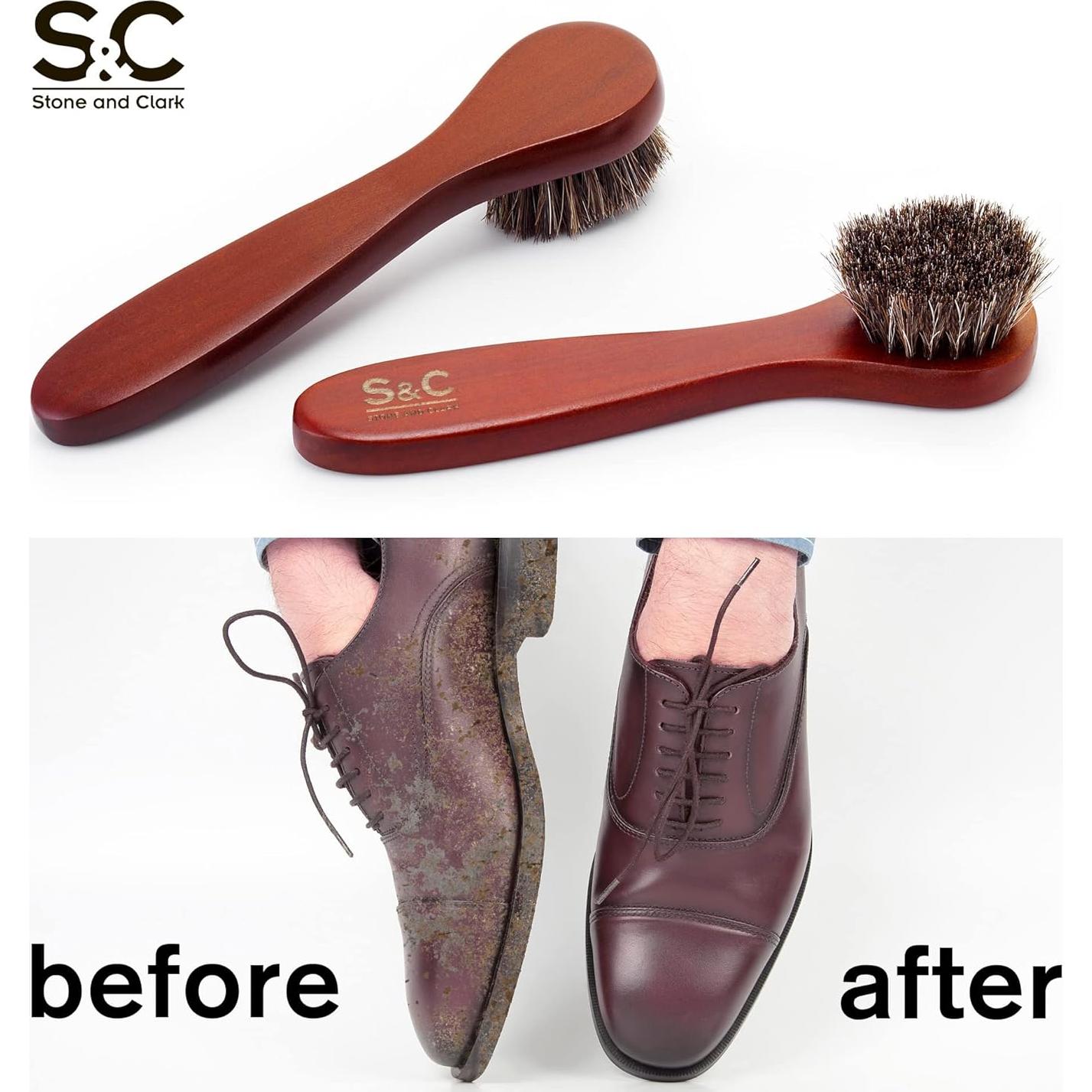 Juego de Cepillos para Pulir Zapatos Stone and Clark - 2 Piezas