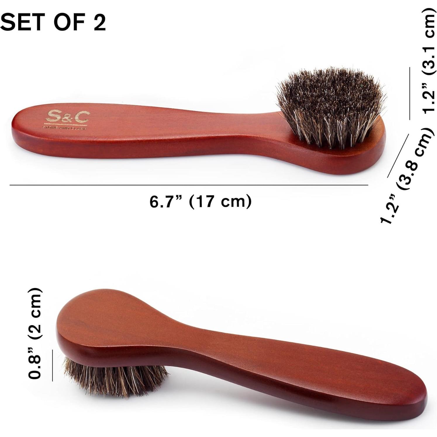 Juego de Cepillos para Pulir Zapatos Stone and Clark - 2 Piezas