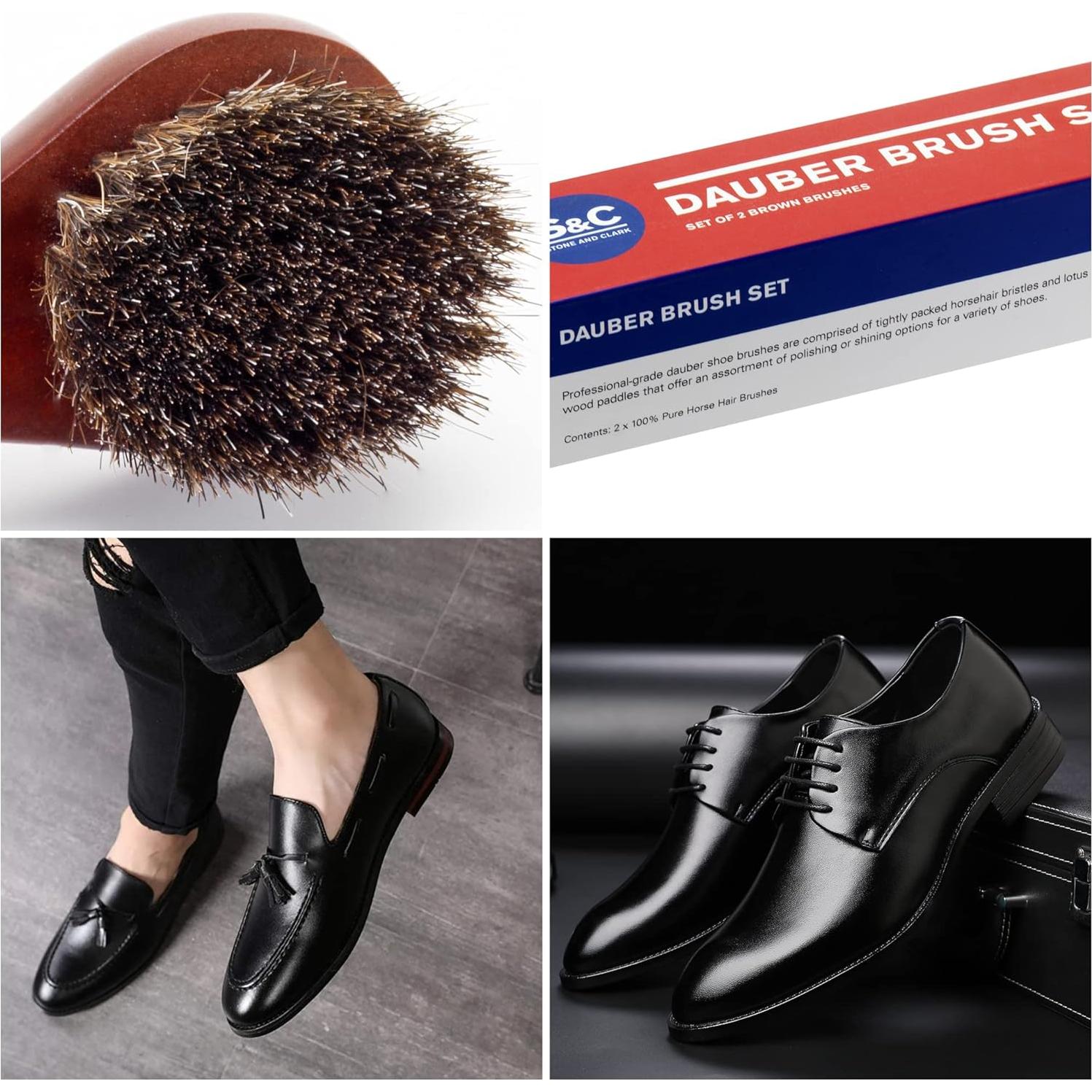 Juego de Cepillos para Pulir Zapatos Stone and Clark - 2 Piezas