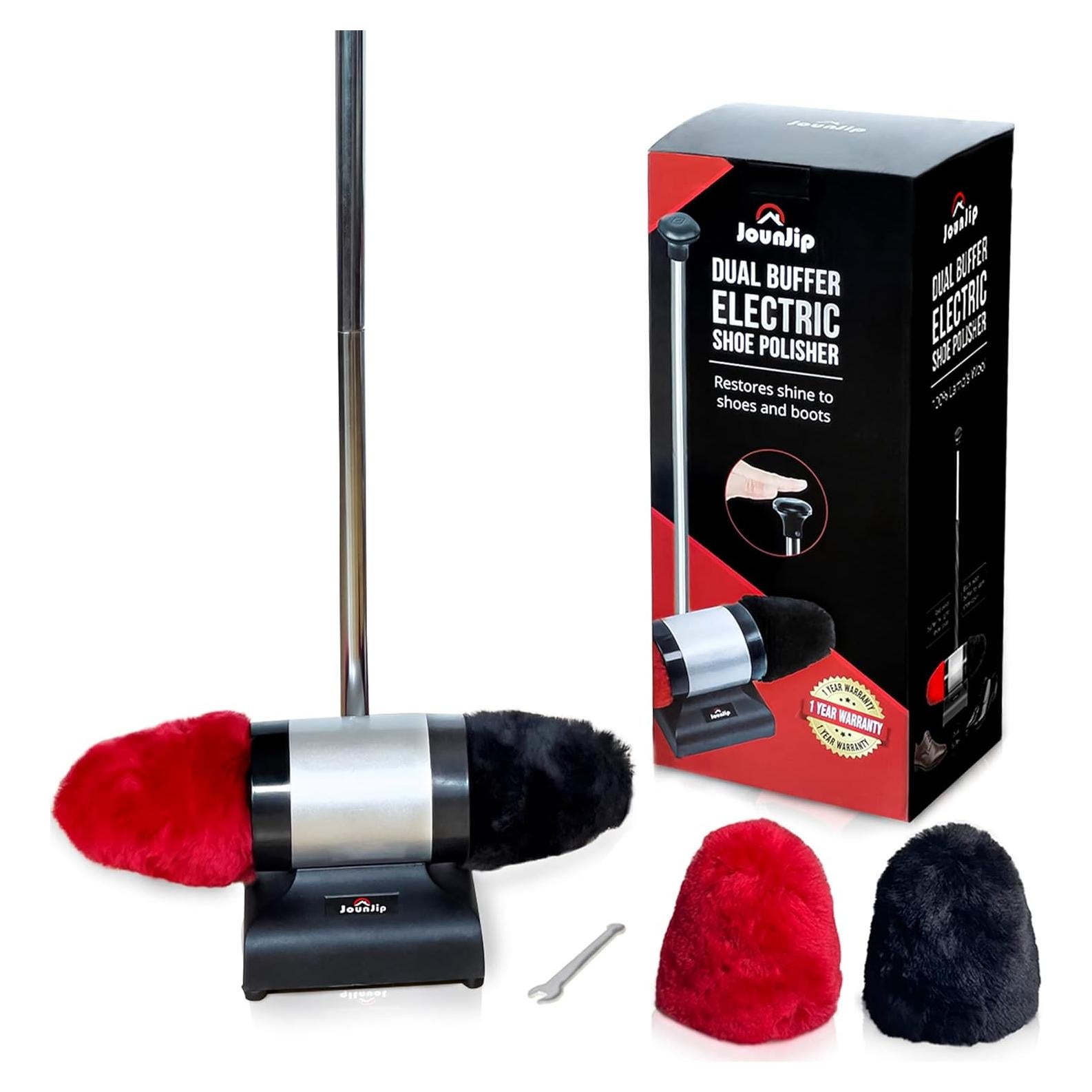 Pulidor de Zapatos Eléctrico JOUNJIP Deluxe con 4 Fundas