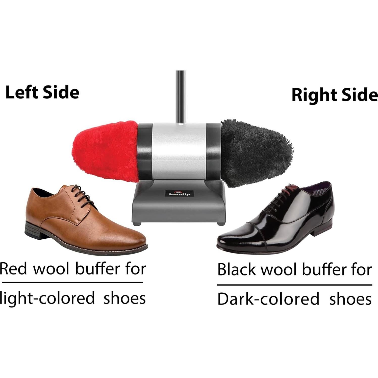 Pulidor de Zapatos Eléctrico JOUNJIP Deluxe con 4 Fundas