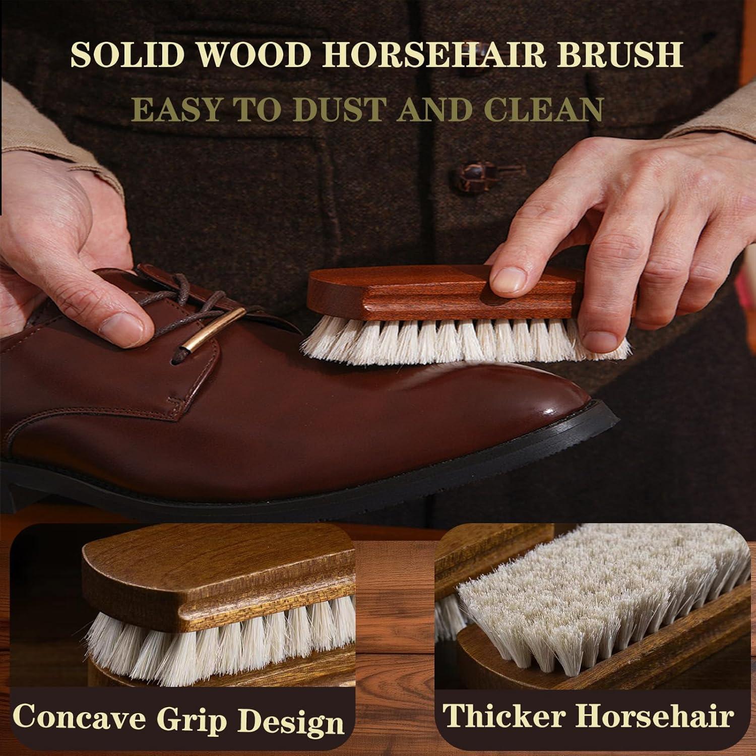 Kit de Cuidado de Zapatos 10 Piezas - Pulido Negro y Blanco