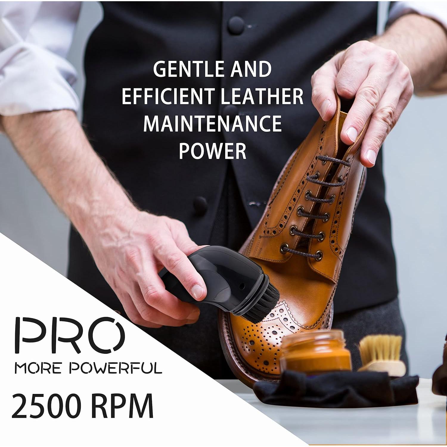 Cepillo Eléctrico para Zapatos Sansent, Limpiador Portátil de Cuero