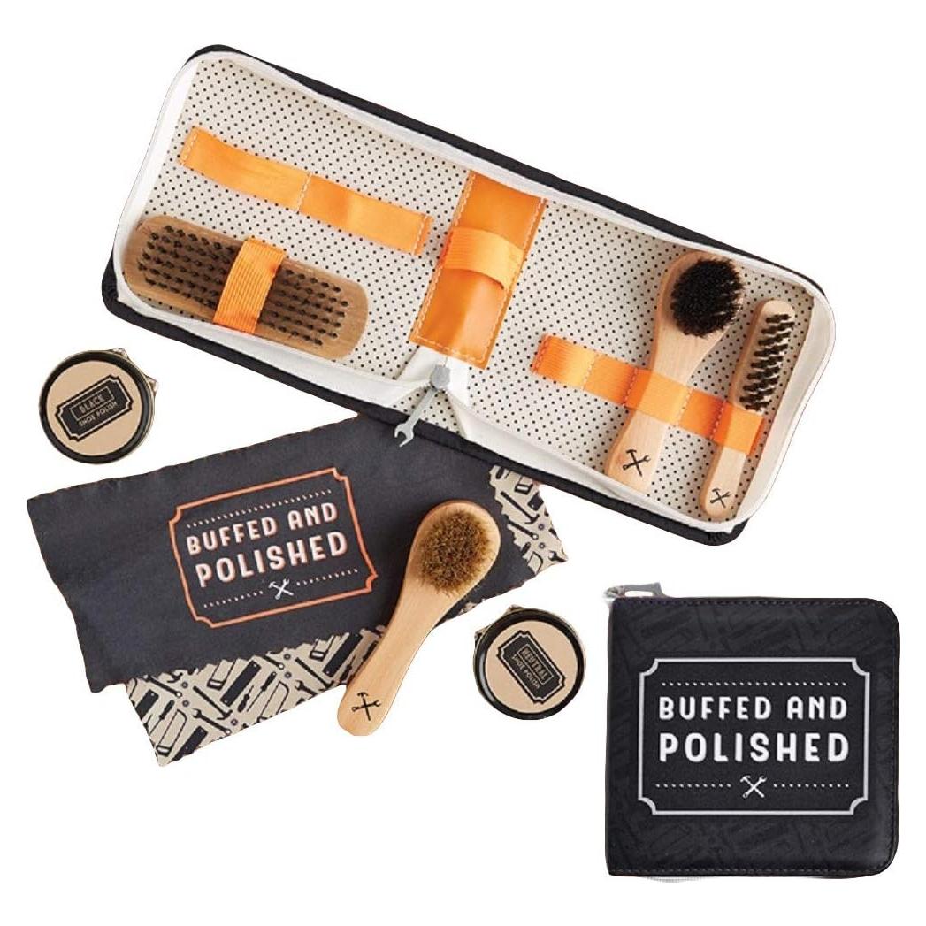 Kit de Brillo de Zapatos Two's Company 7 Piezas con Estuche