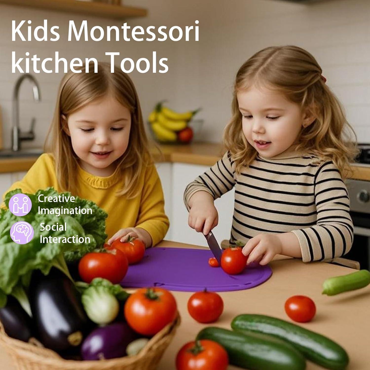 Juego de Cuchillos Montessori WaterSummer para Niños 3-10 Años