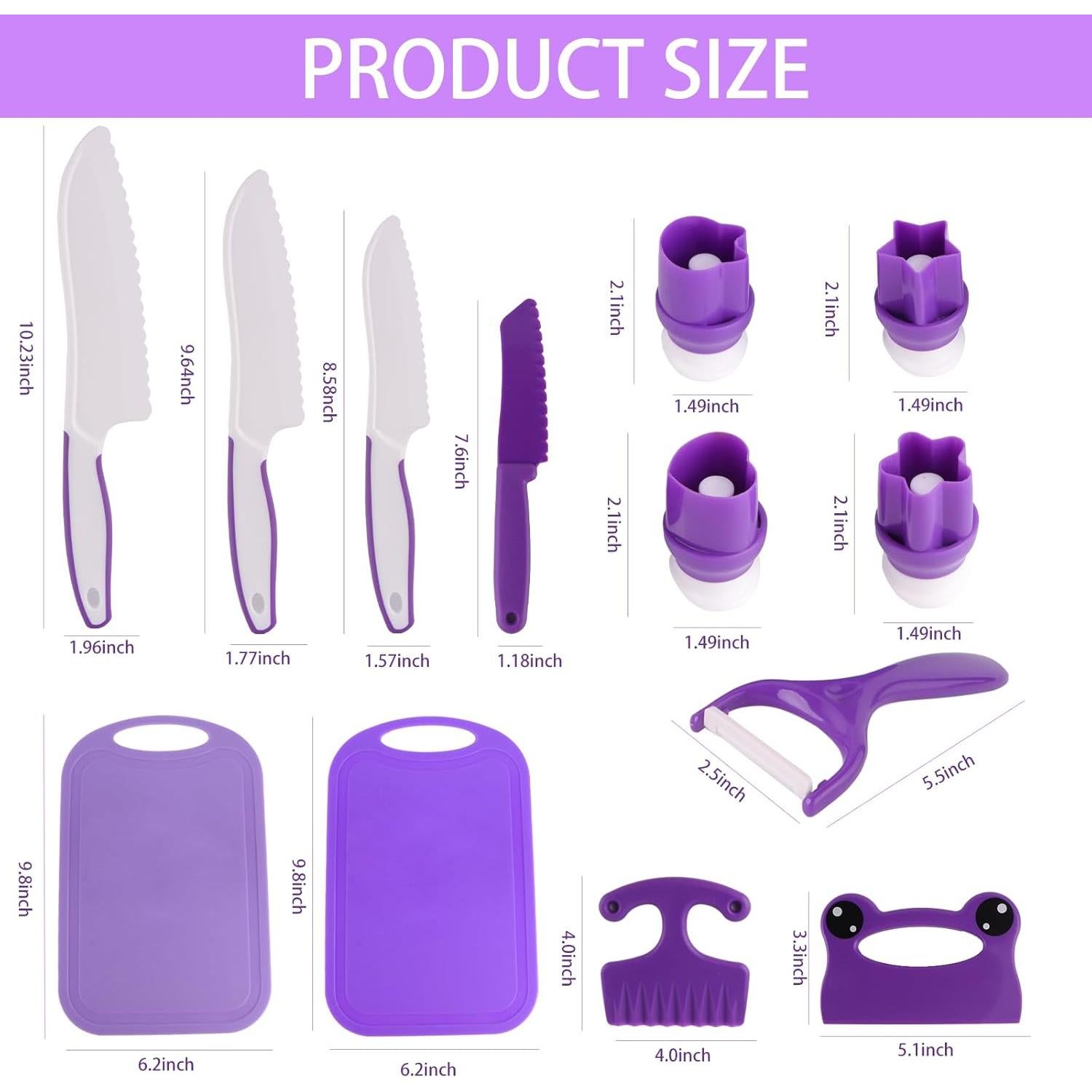 Juego de Cuchillos Montessori WaterSummer para Niños 3-10 Años