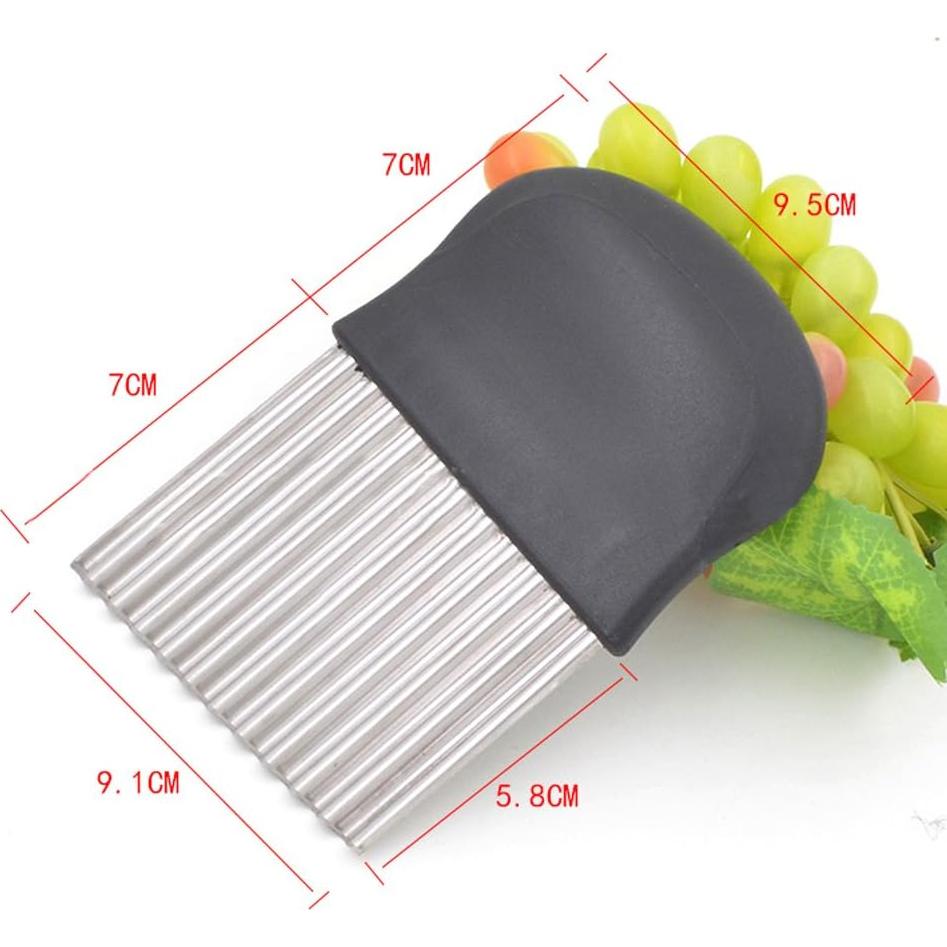 Cortador Crinkle Guardians Set de 2, Cuchillos de Acero Inoxidable