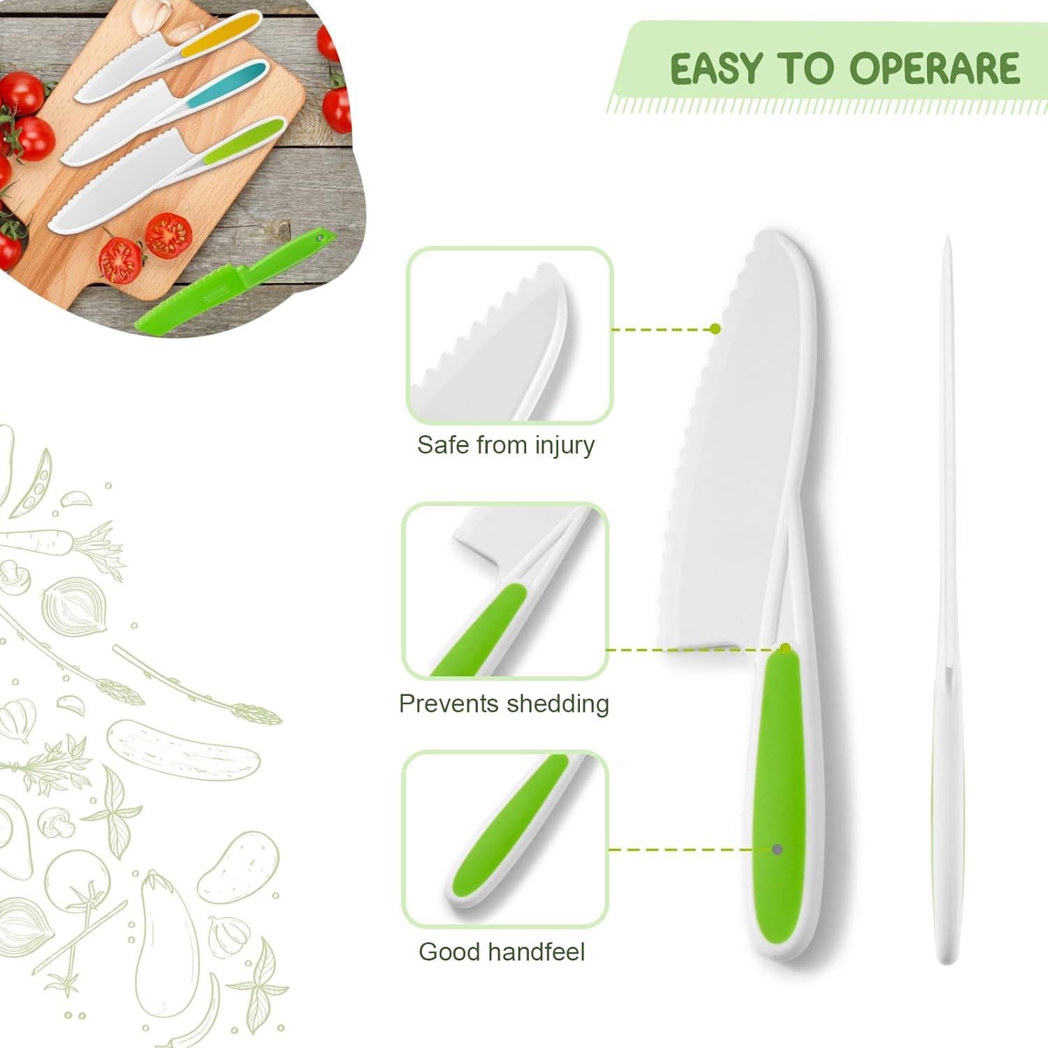 Set de Cuchillos para Niños GINDECON 4 Piezas Sin BPA