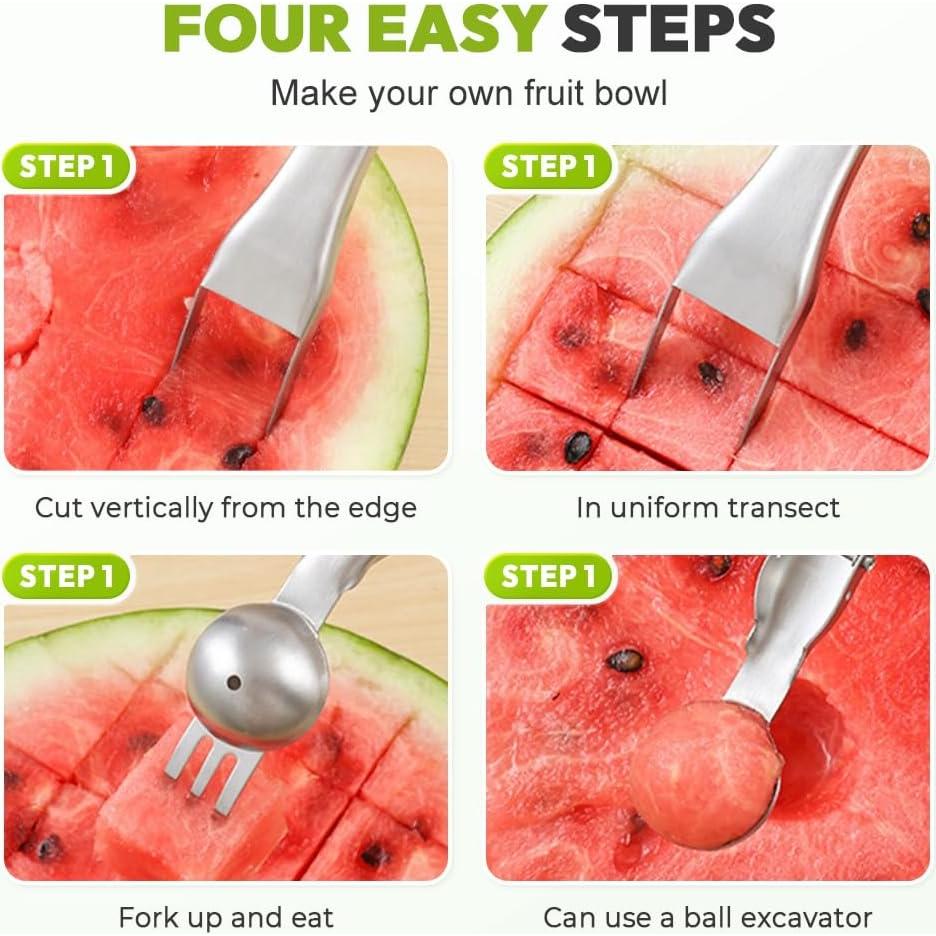 Cortador de Sandía 3 en 1 Koujut Acero Inoxidable 24.4 cm