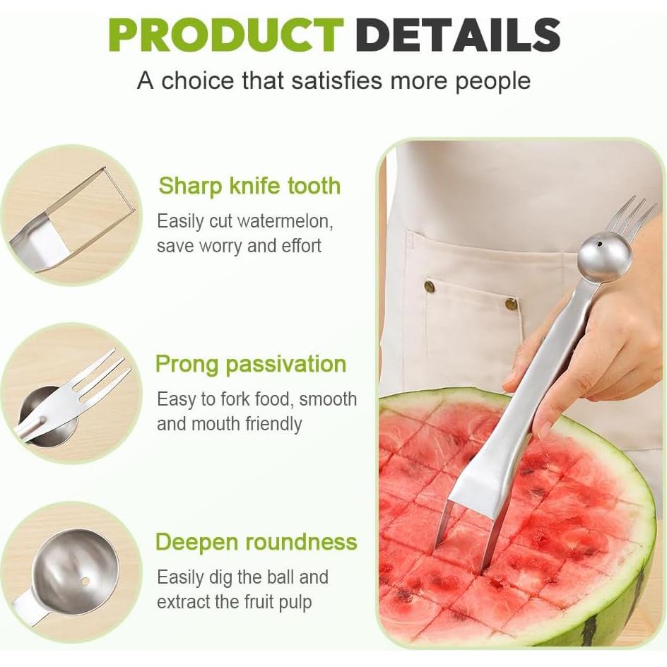 Cortador de Sandía 3 en 1 Koujut Acero Inoxidable 24.4 cm