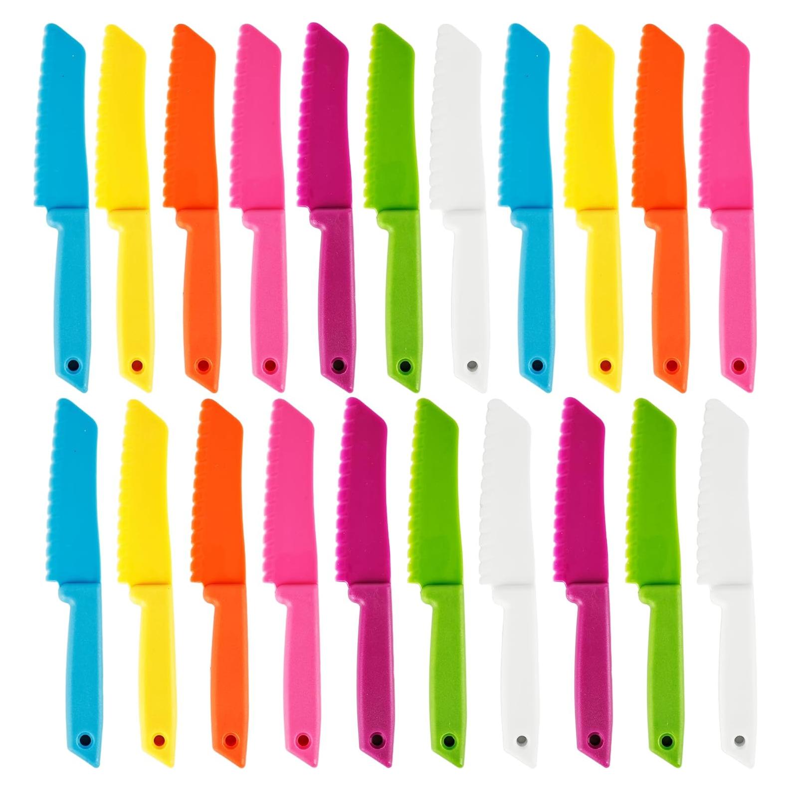 Set de 21 Cuchillos de Plástico para Niños Drayear - 7 Colores