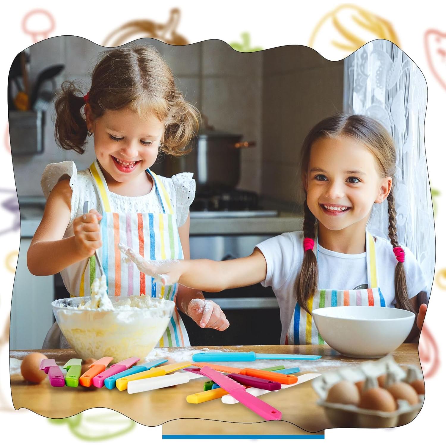 Set de 21 Cuchillos de Plástico para Niños Drayear - 7 Colores