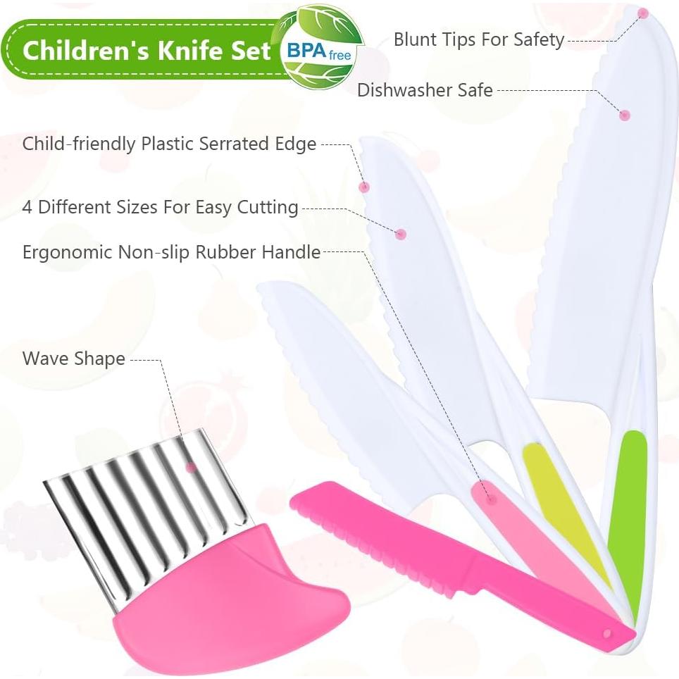 Set de Herramientas de Cocina Montessori HOTUT, 6 Piezas para Niños