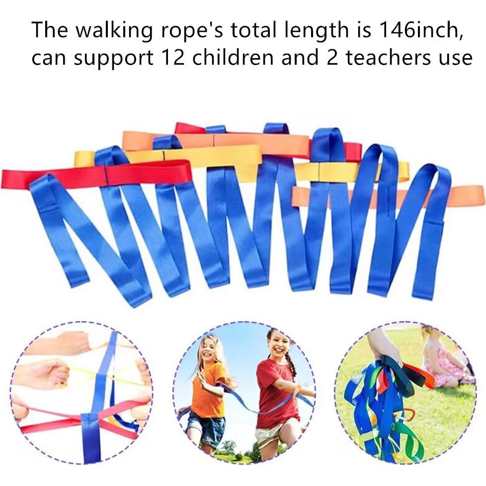 Cuerda de Caminata para Niños Jardín de Infancia 3.7m Azul