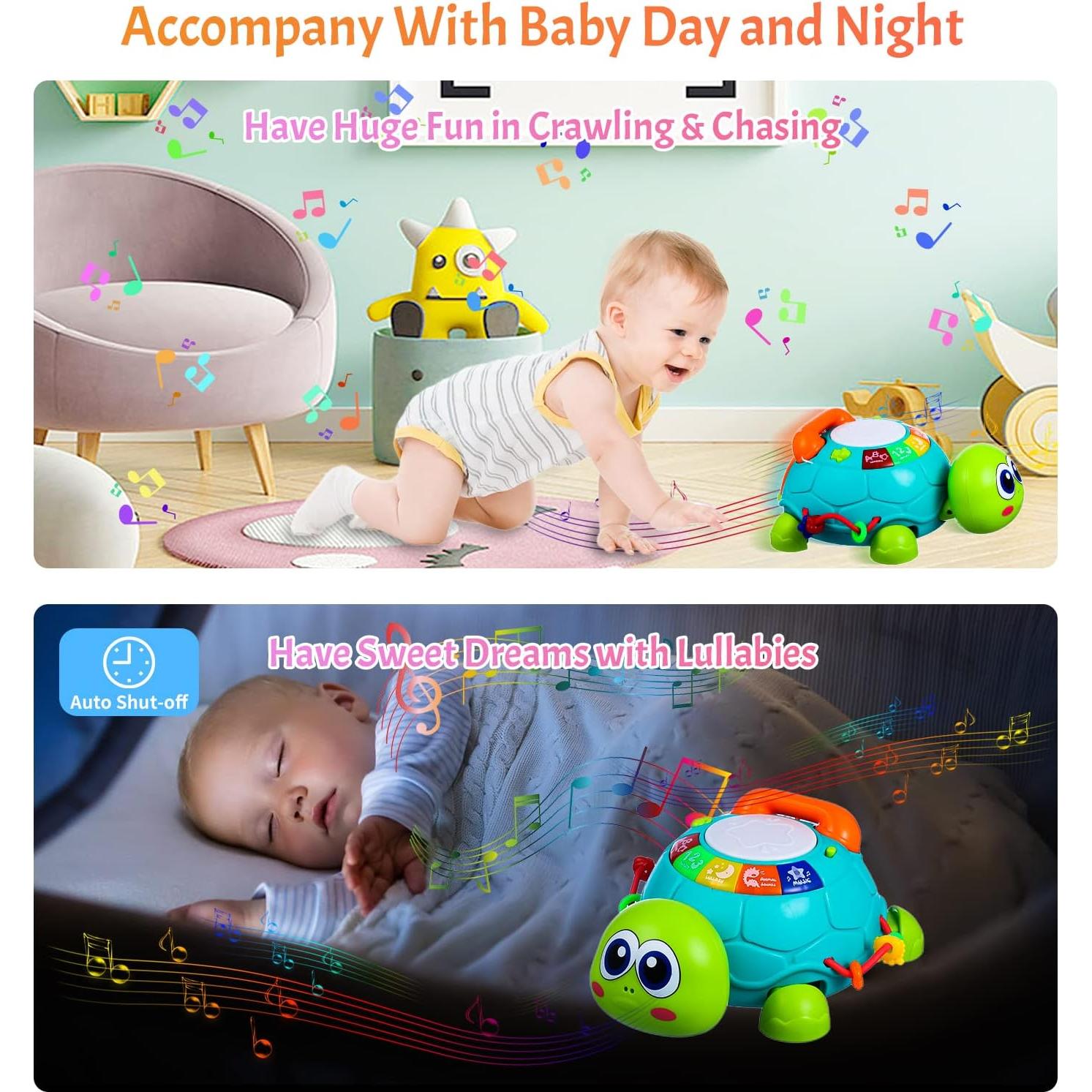 Juguete Musical Tortuga para Bebés 6-12 Meses 10 en 1