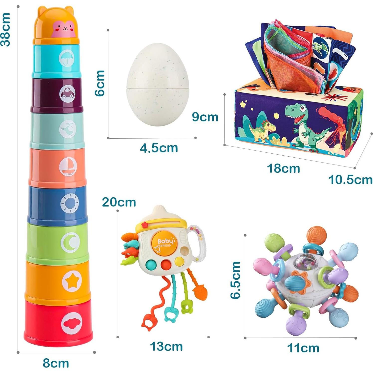 Juguetes Montessori para Bebés 5 en 1 KADAYAYA - Dinosaurios