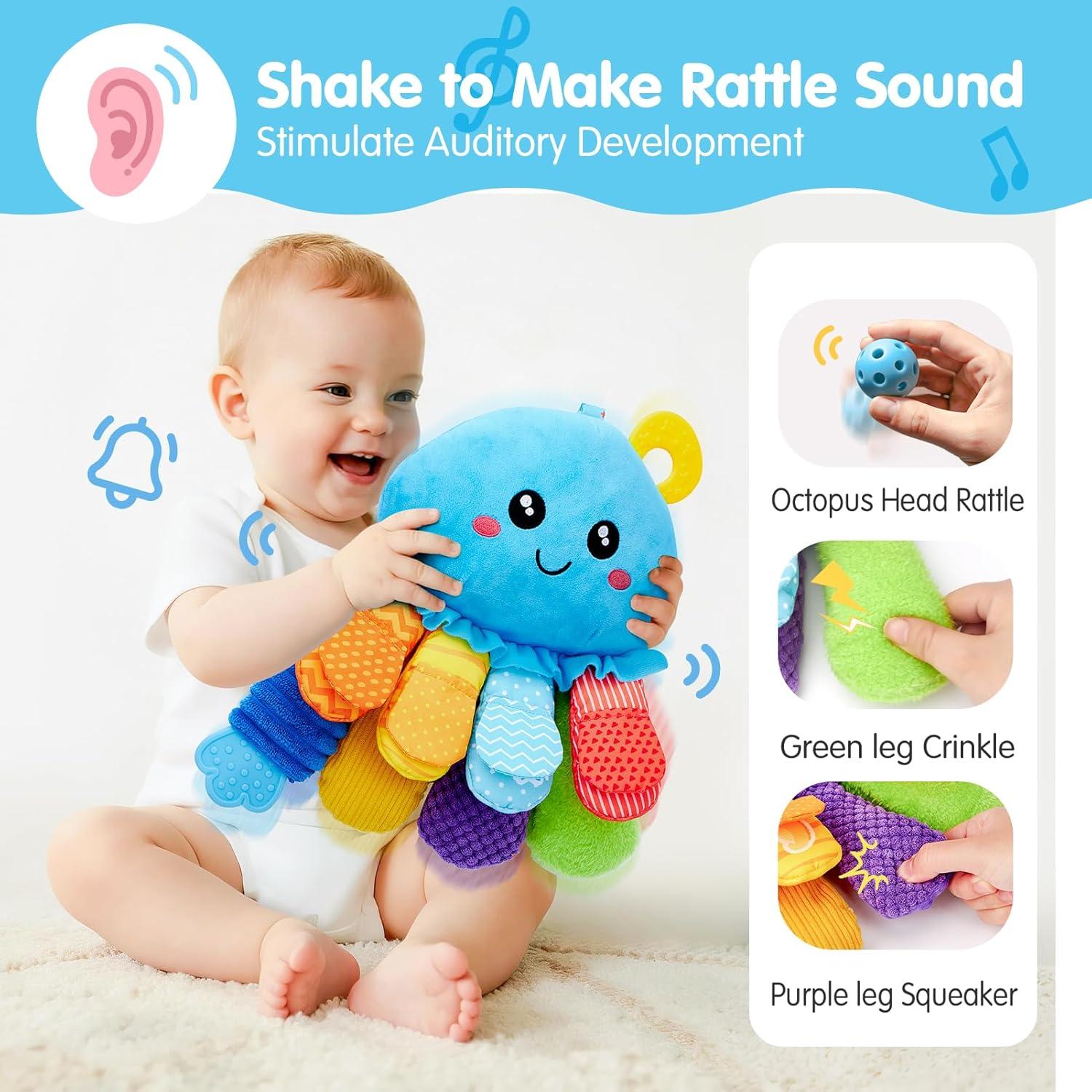 Juguete Sensorial Hahaland Pulpo 15 en 1 para Bebés 0-1 Año